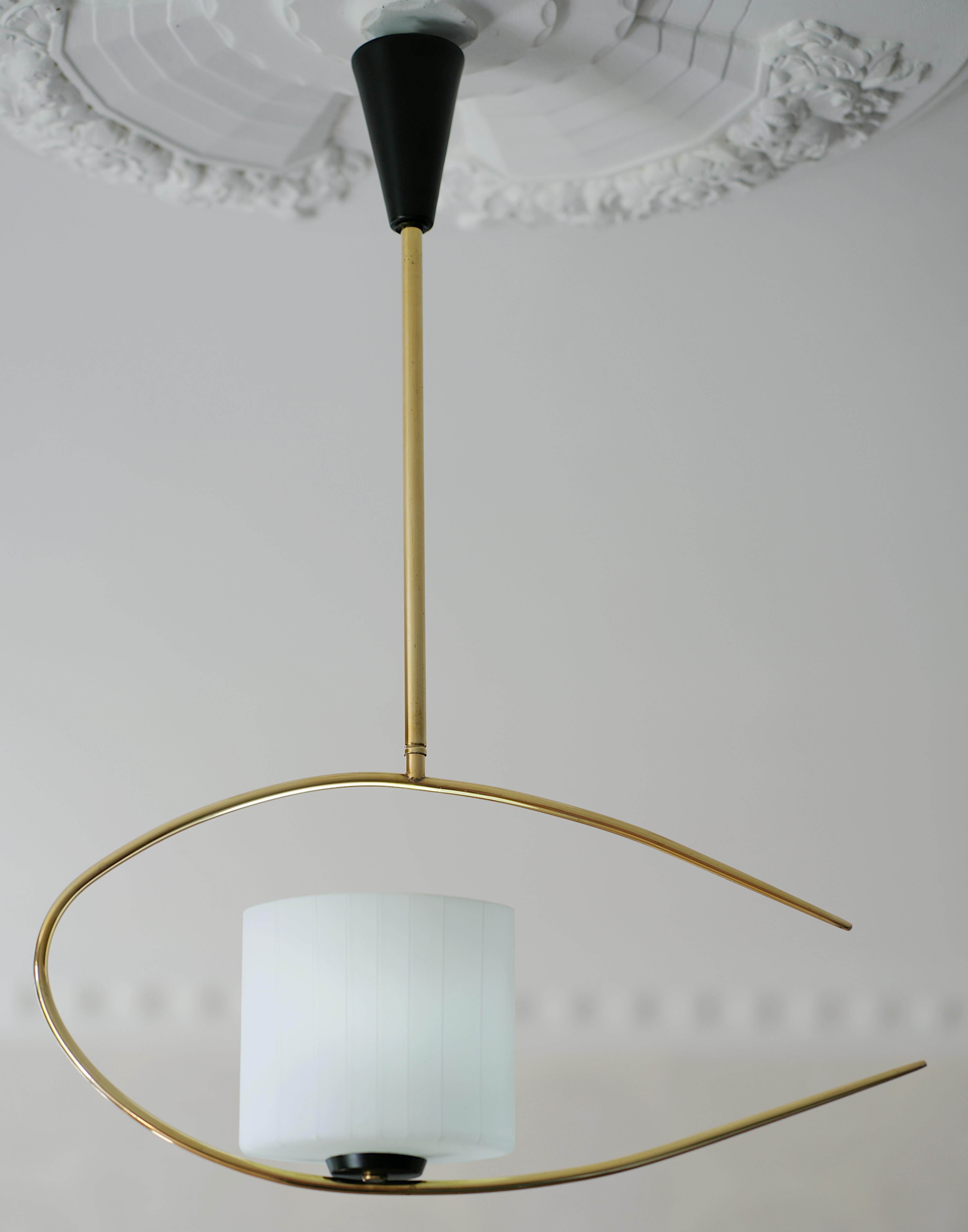 ARLUS French Mid-century Pendant Chandelier, 1950s For Sale 2