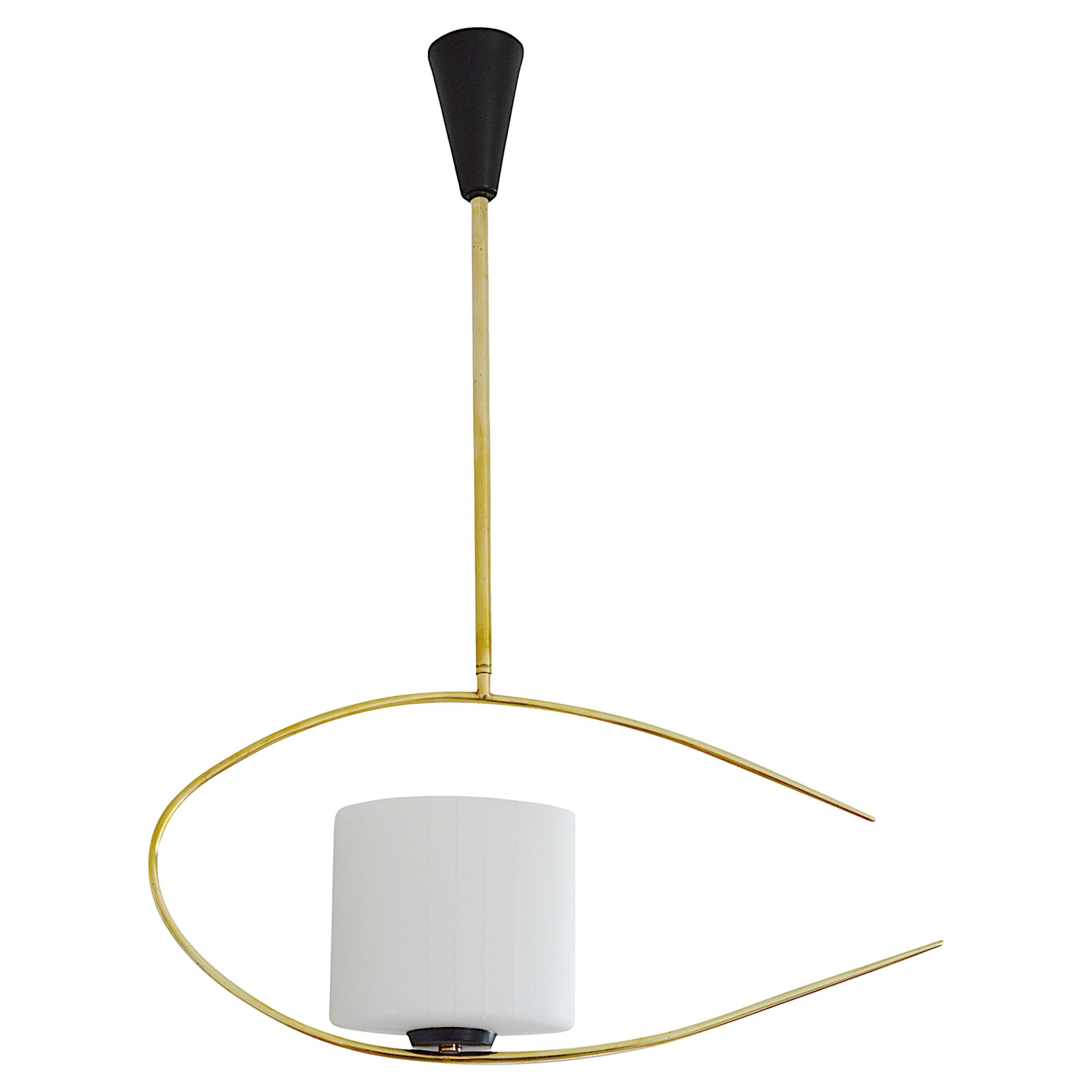 ARLUS French Mid-century Pendant Chandelier 1950s