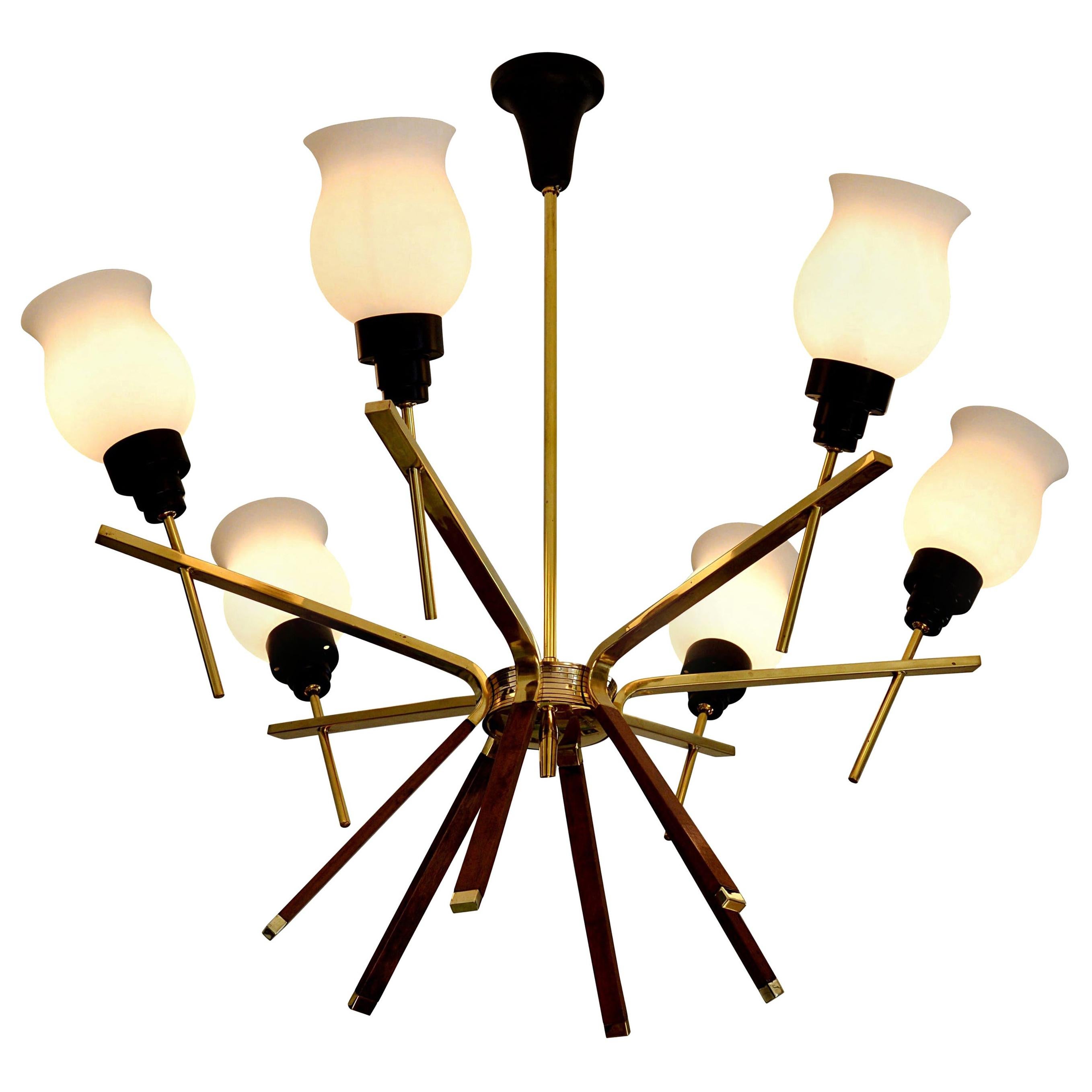Arlus French Midcentury Chandelier, 1960s