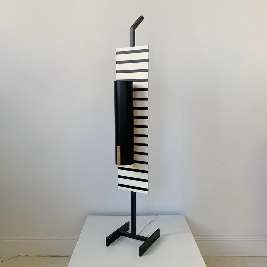 Lacquered Arlus Mid-Century Decorative Floor Lamp, circa 1960, France. For Sale