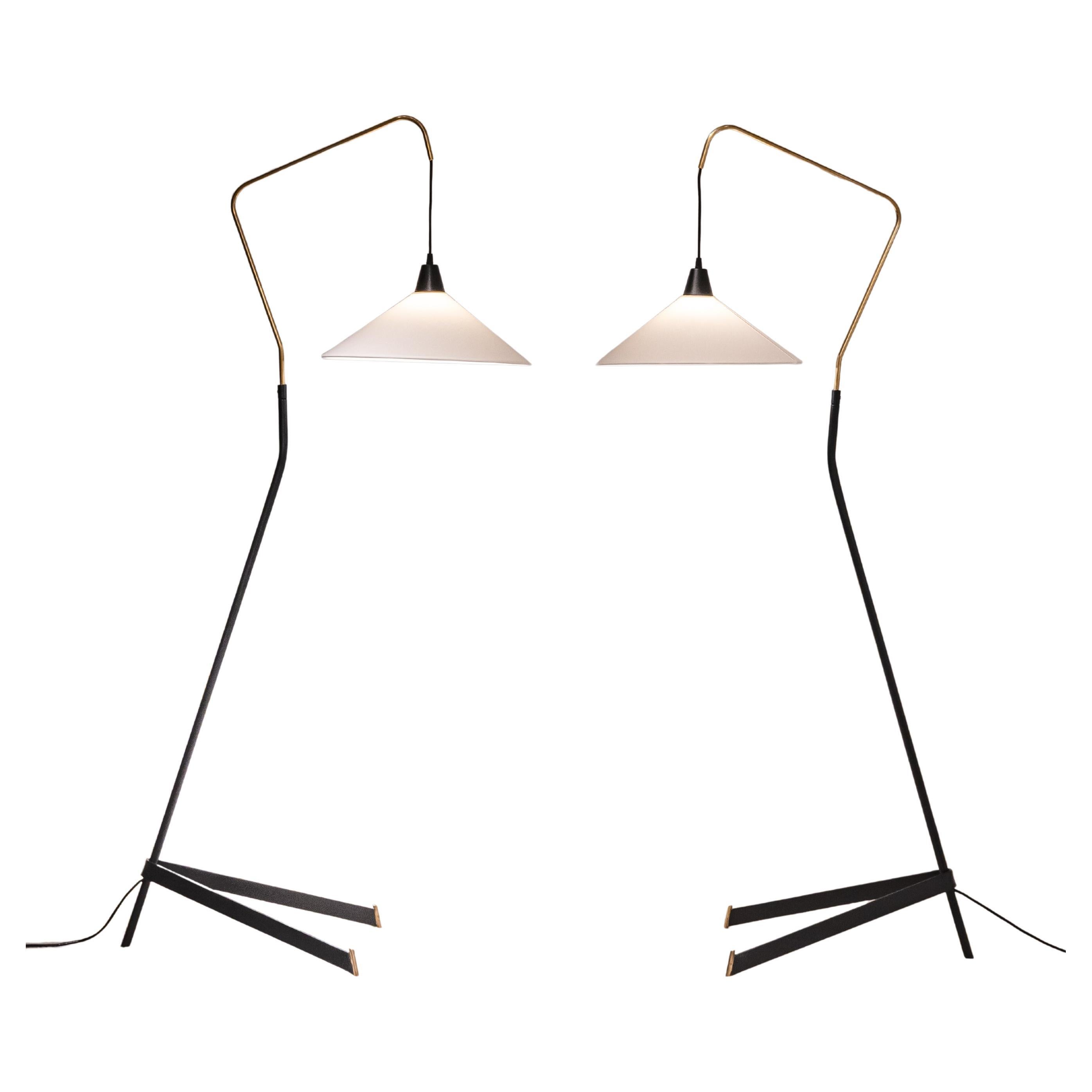 ARLUS pair of floor lamp 50's For Sale