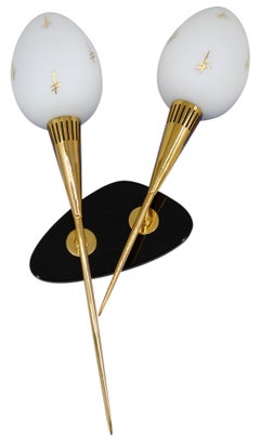 ARLUS Pair of Mid-century Double Wall Sconces 1950s