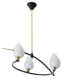 ARLUS Rare Mid-century Chandelier, 1950s