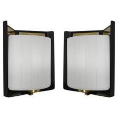 Vintage Arlus Rare Pair of Mid-Century Wall Sconces, 1950s