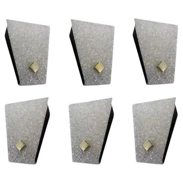 Arlus Set of Six Midcentury Wall Sconces, 1960-1970 For Sale