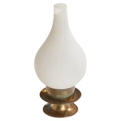 Arlus, lampada da tavolo, ottone, vetro, Francia, anni '50