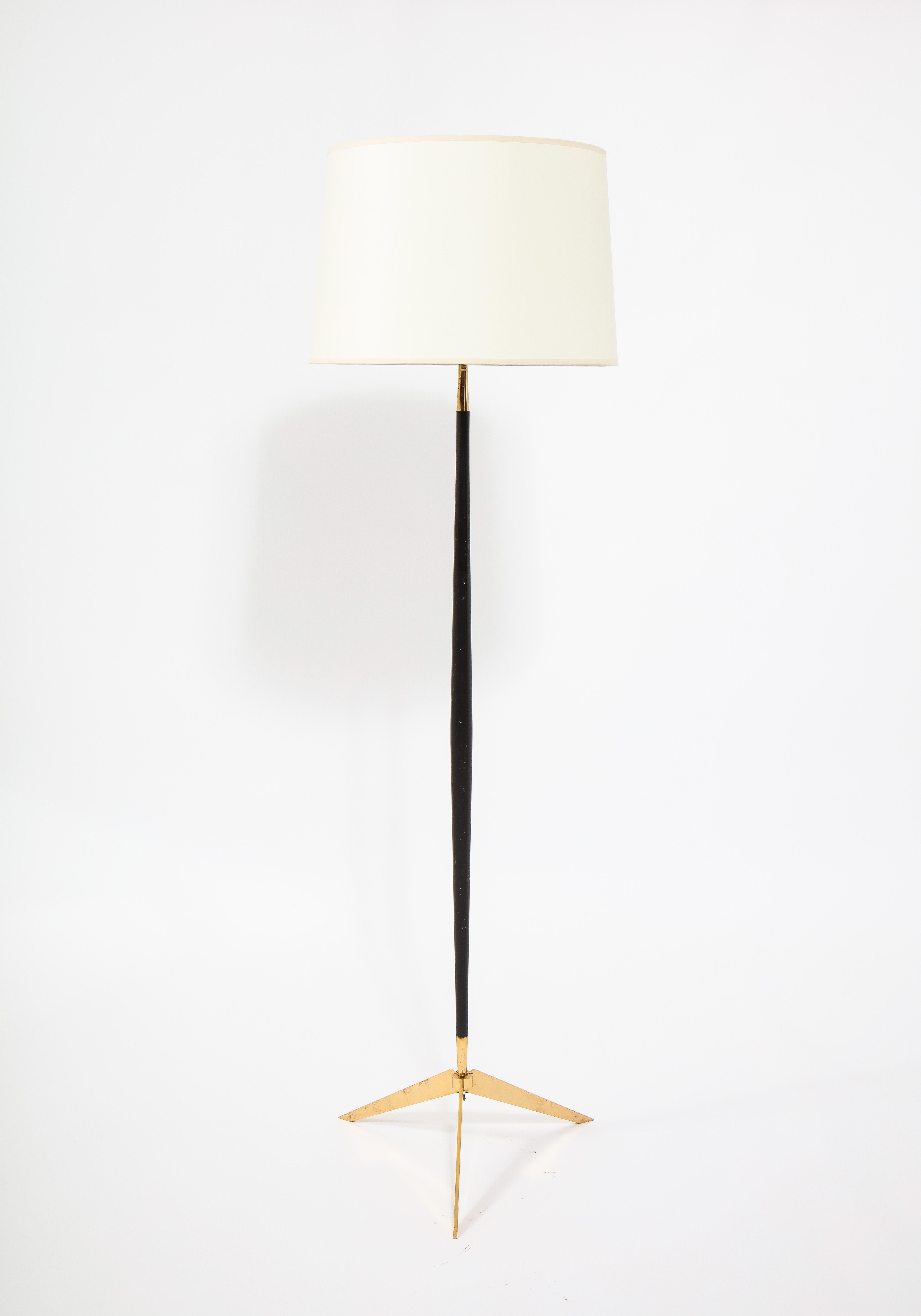 Mid-Century Modern Arlus Tripod Standing Lamp, France 1950's For Sale