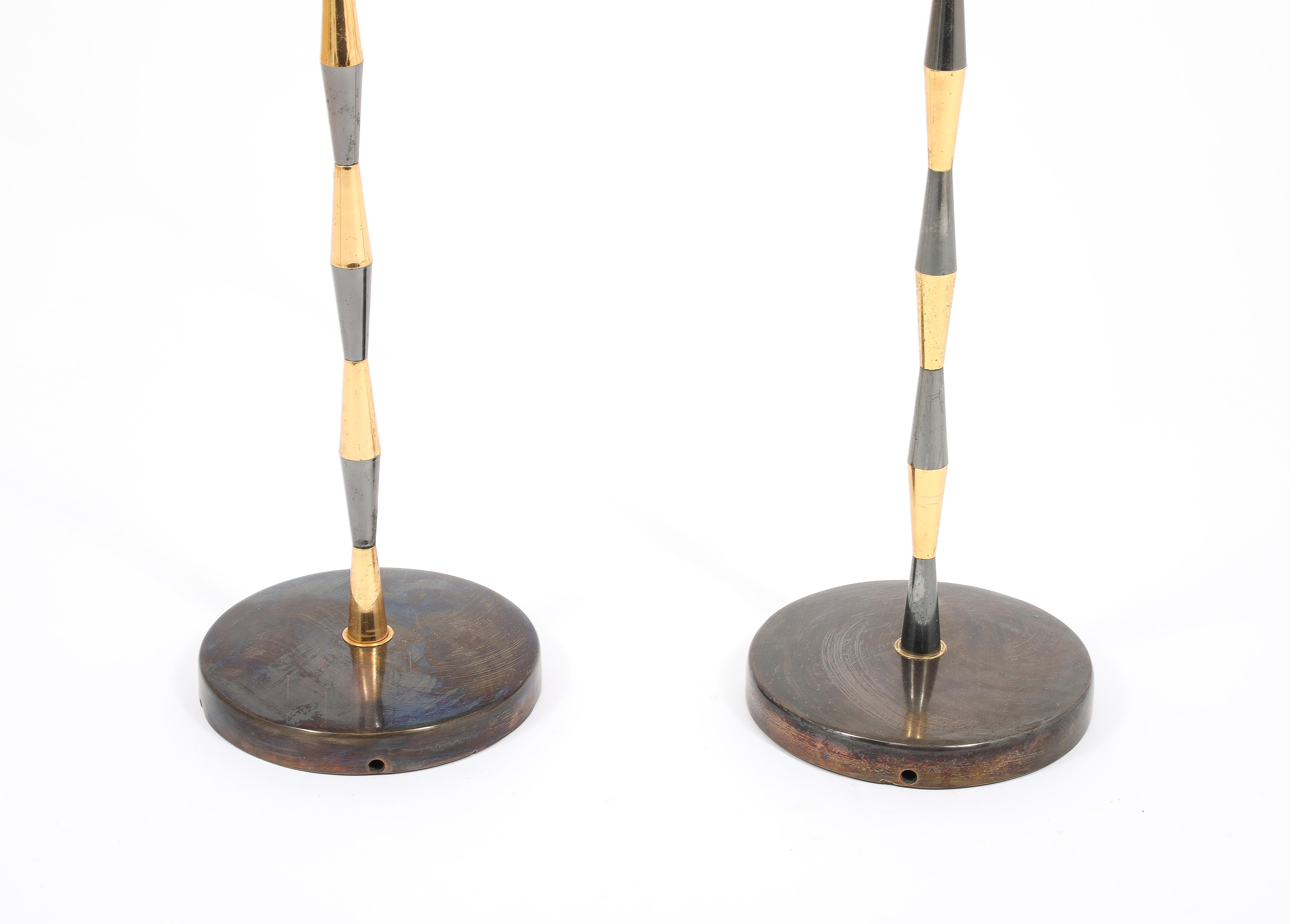Arlus Two-Tone Floor Lamps, France 1950's For Sale 4
