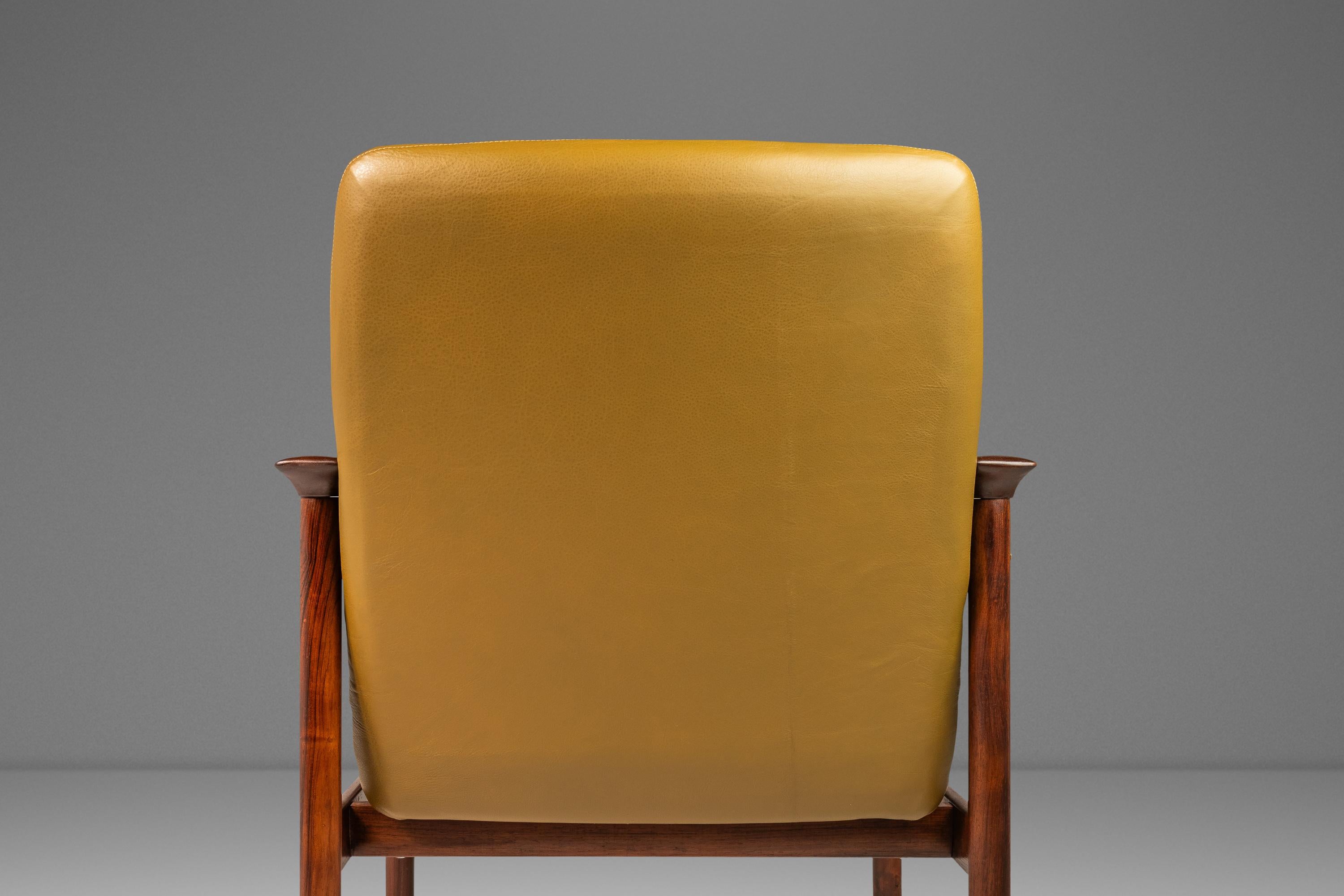 Arm Chair in Solid Rosewood & Leather by De Klerk & Sons, Netherlands, c. 1960s For Sale 4