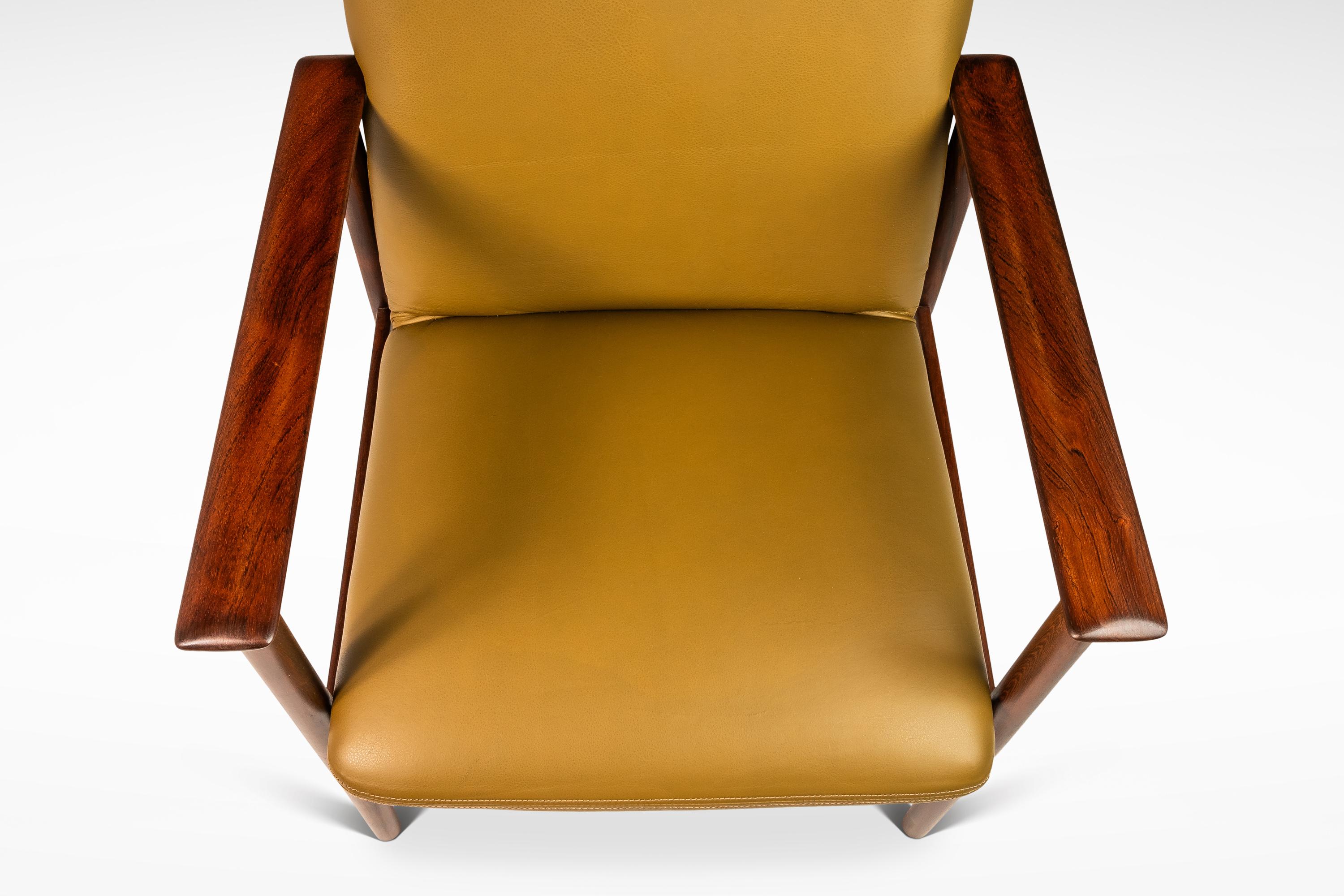 Arm Chair in Solid Rosewood & Leather by De Klerk & Sons, Netherlands, c. 1960s For Sale 5