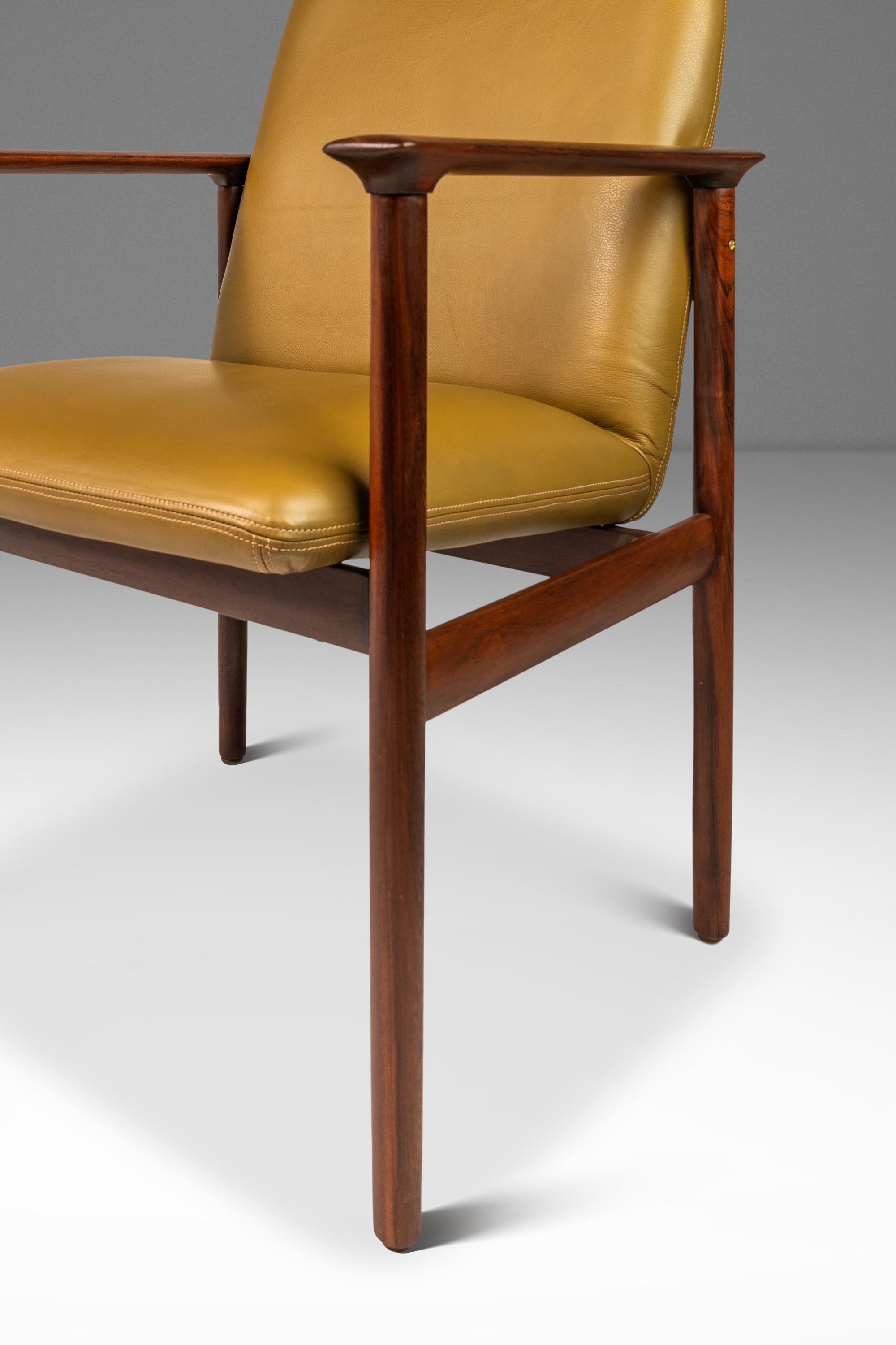 Arm Chair in Solid Rosewood & Leather by De Klerk & Sons, Netherlands, c. 1960s For Sale 8