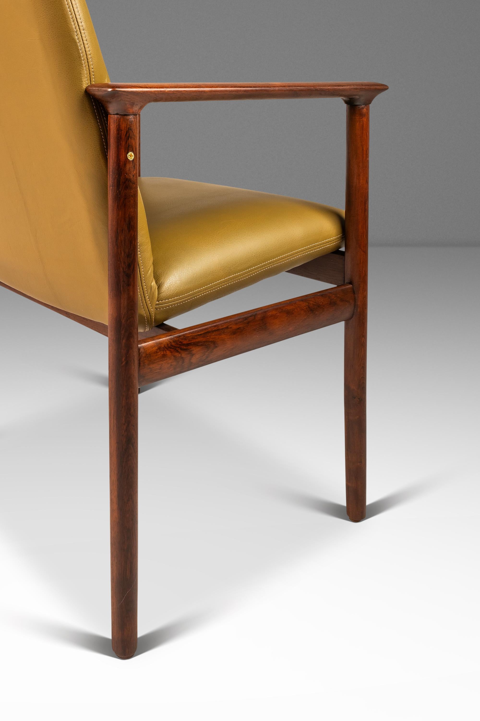 Arm Chair in Solid Rosewood & Leather by De Klerk & Sons, Netherlands, c. 1960s For Sale 10