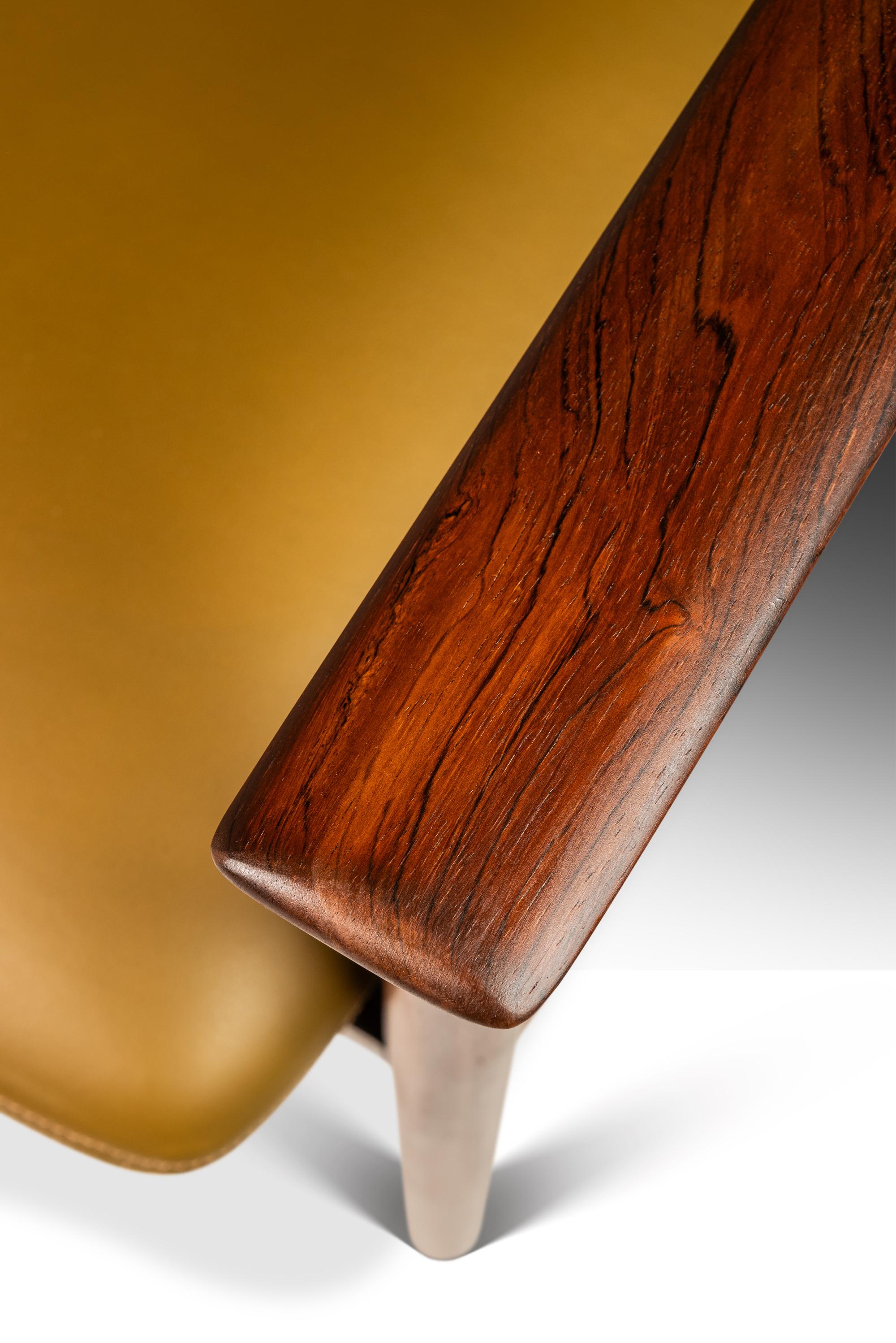 Arm Chair in Solid Rosewood & Leather by De Klerk & Sons, Netherlands, c. 1960s For Sale 11