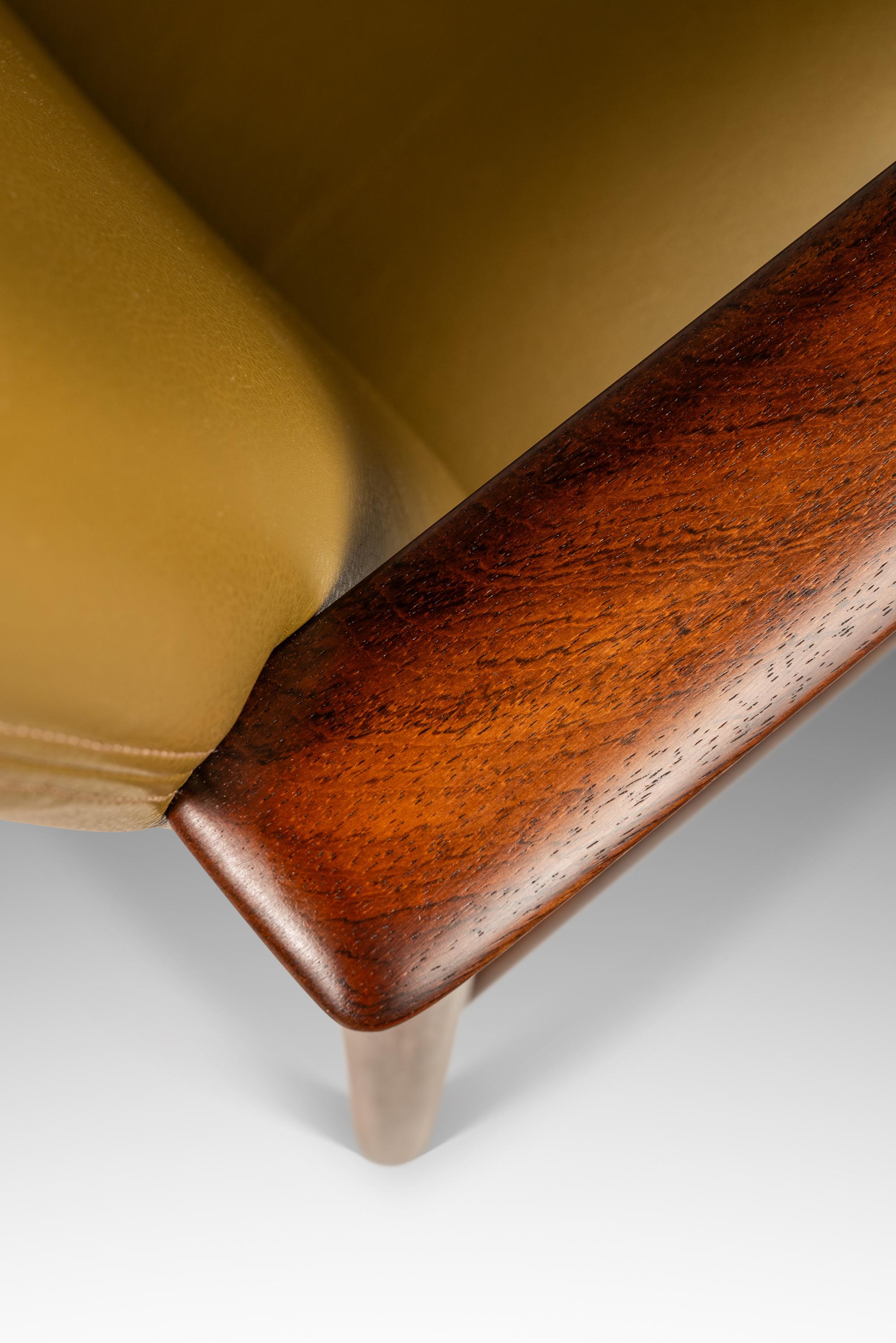 Arm Chair in Solid Rosewood & Leather by De Klerk & Sons, Netherlands, c. 1960s For Sale 14