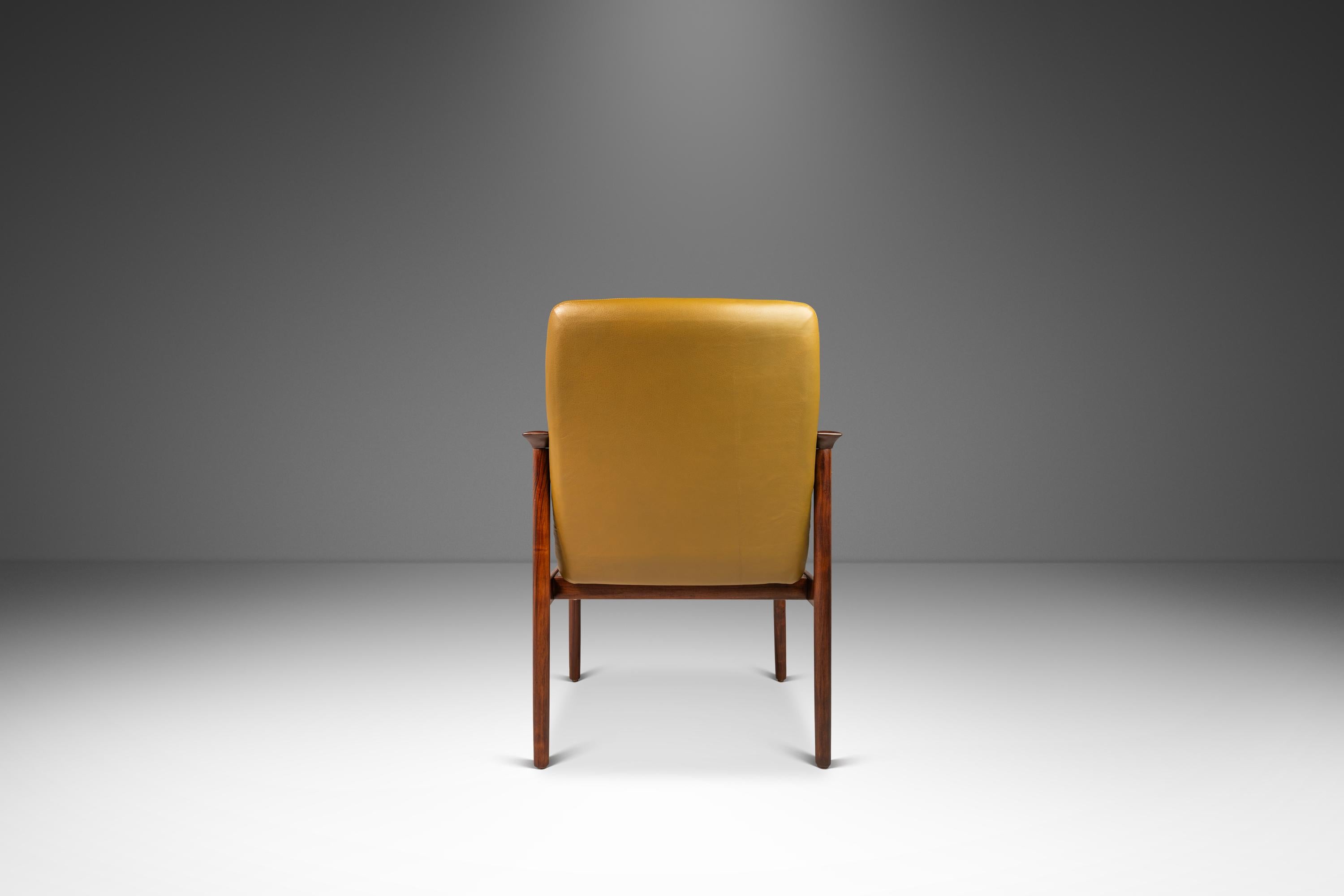 Dutch Arm Chair in Solid Rosewood & Leather by De Klerk & Sons, Netherlands, c. 1960s For Sale