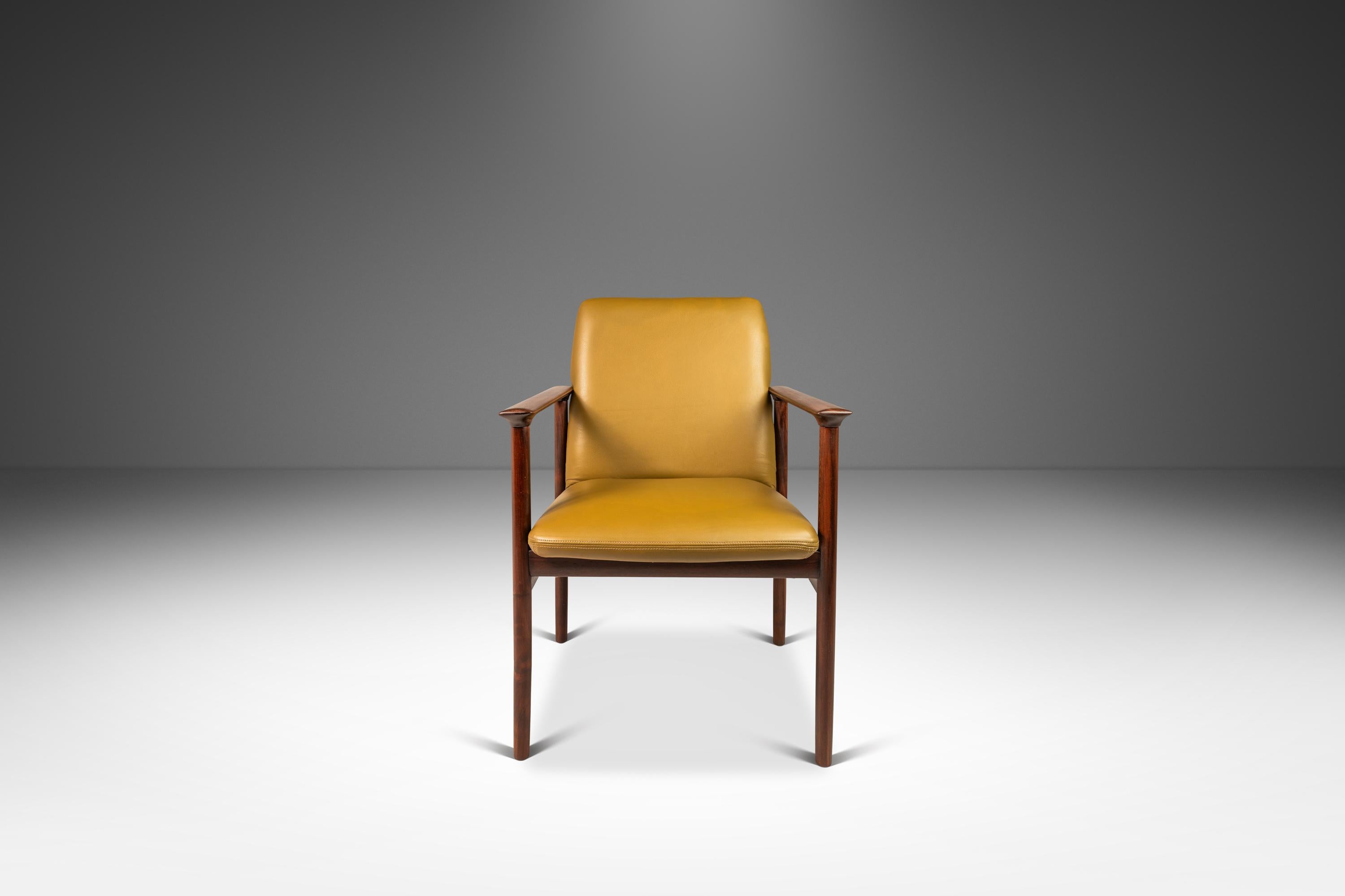 Arm Chair in Solid Rosewood & Leather by De Klerk & Sons, Netherlands, c. 1960s For Sale 1