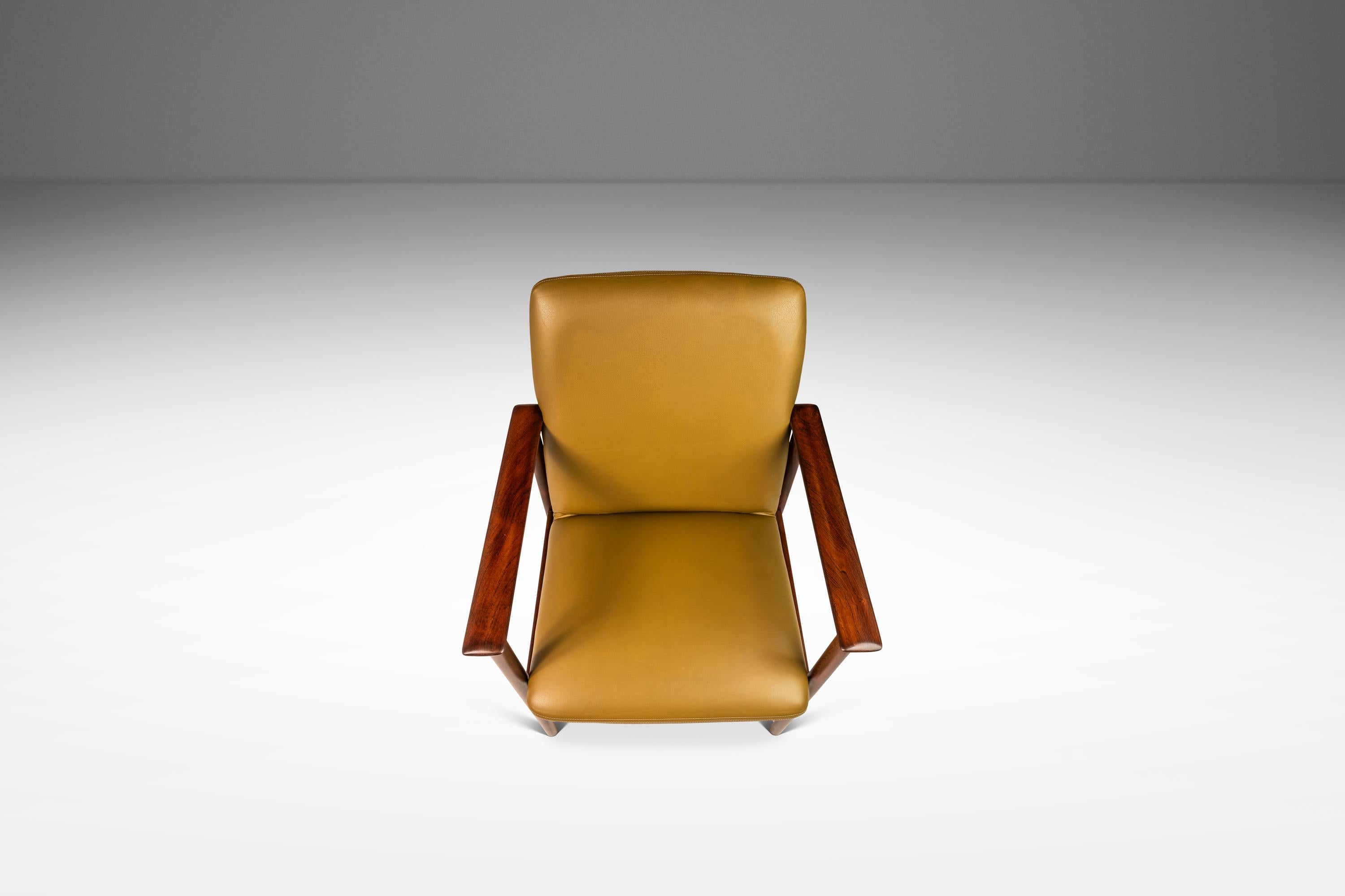Arm Chair in Solid Rosewood & Leather by De Klerk & Sons, Netherlands, c. 1960s For Sale 2
