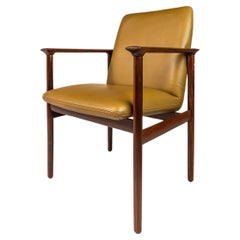Arm Chair in Solid Rosewood & Leather by De Klerk & Sons, Netherlands, c. 1960s