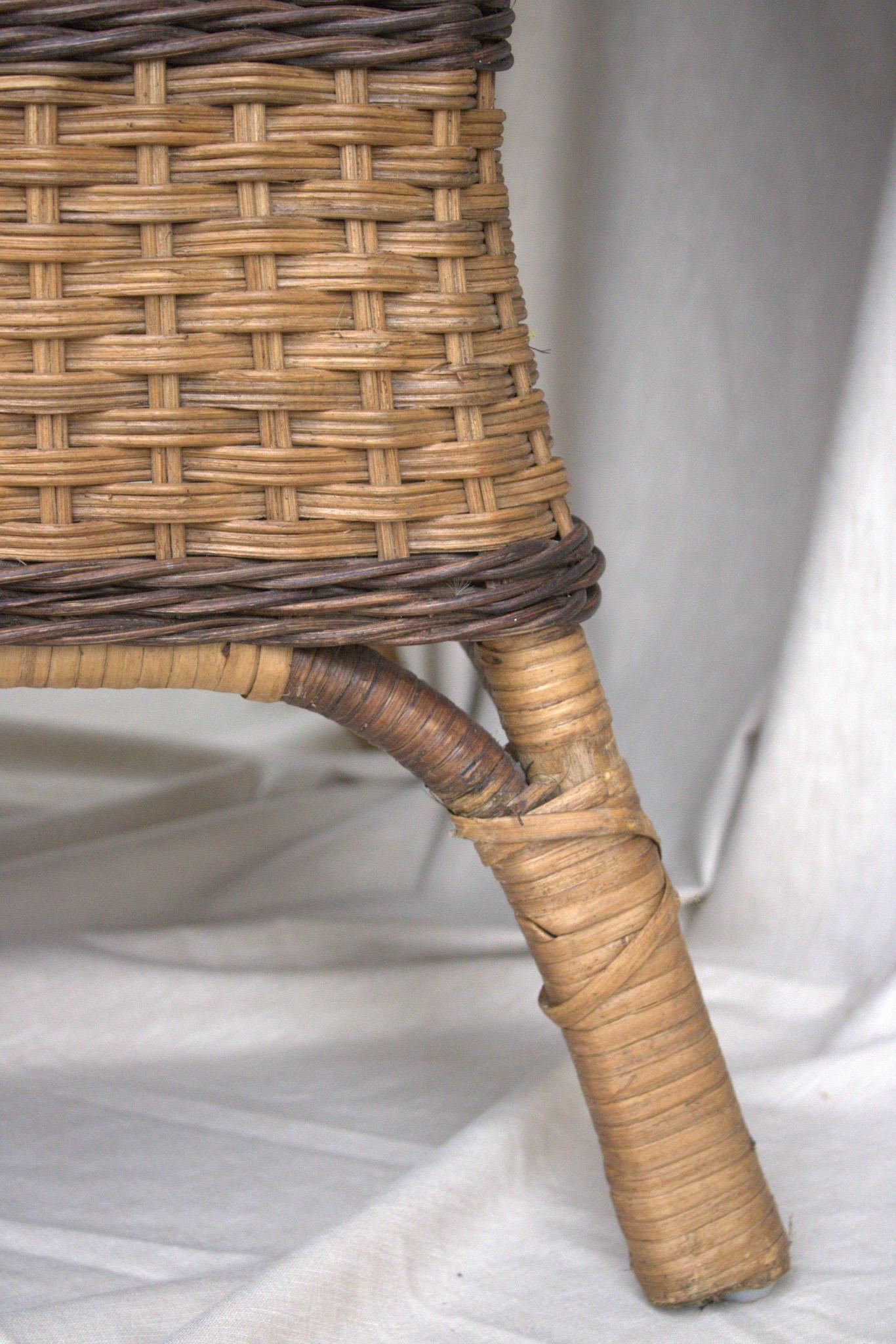 Arm Chair in Wickered Artistry Rattan - Possible Italian Originated - XX Century In Good Condition For Sale In Lisboa, PT