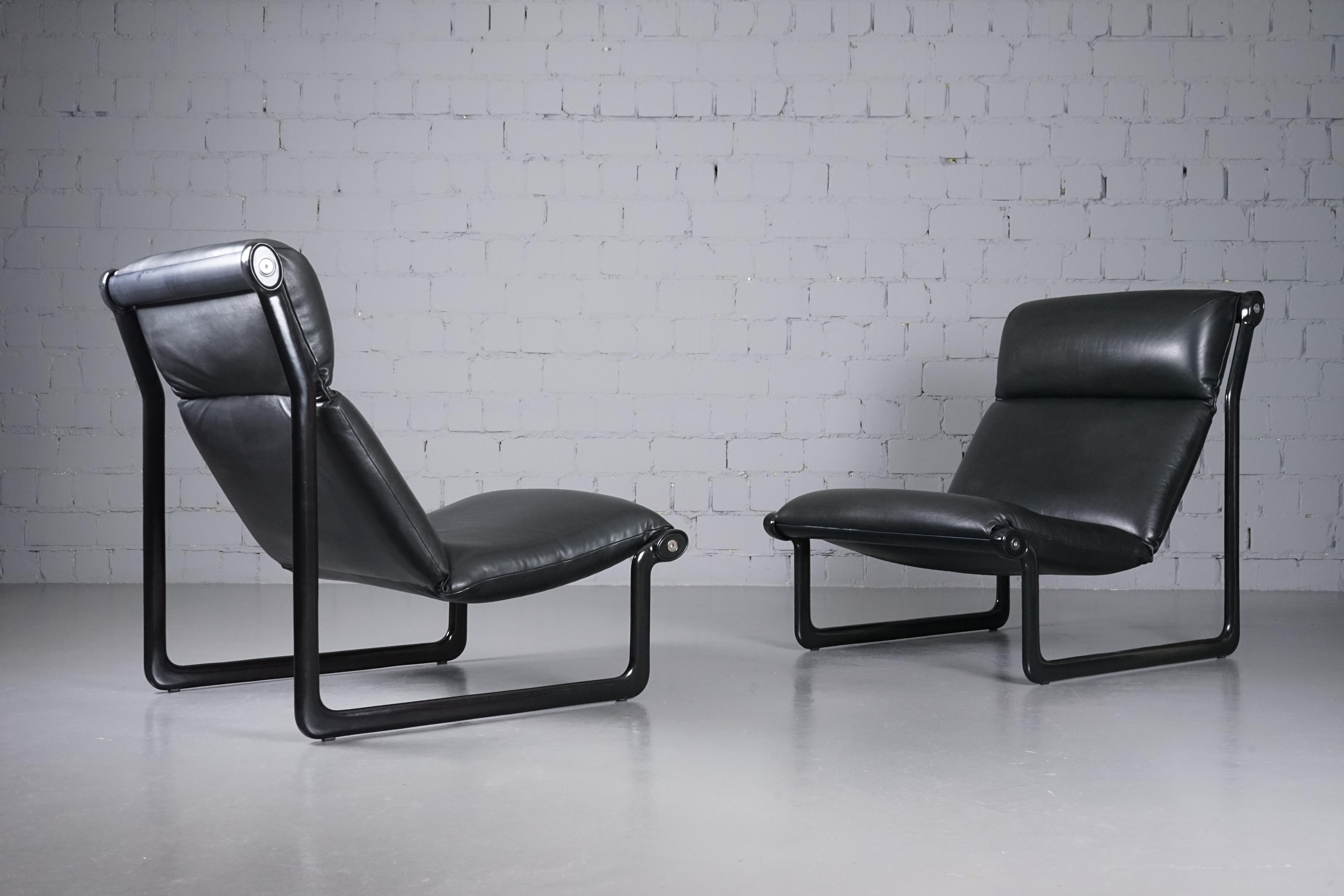 Arm Chair Modell 2001 by Bruce Hannah & Andrew I. Morrison for Knoll Set of 2 For Sale 1