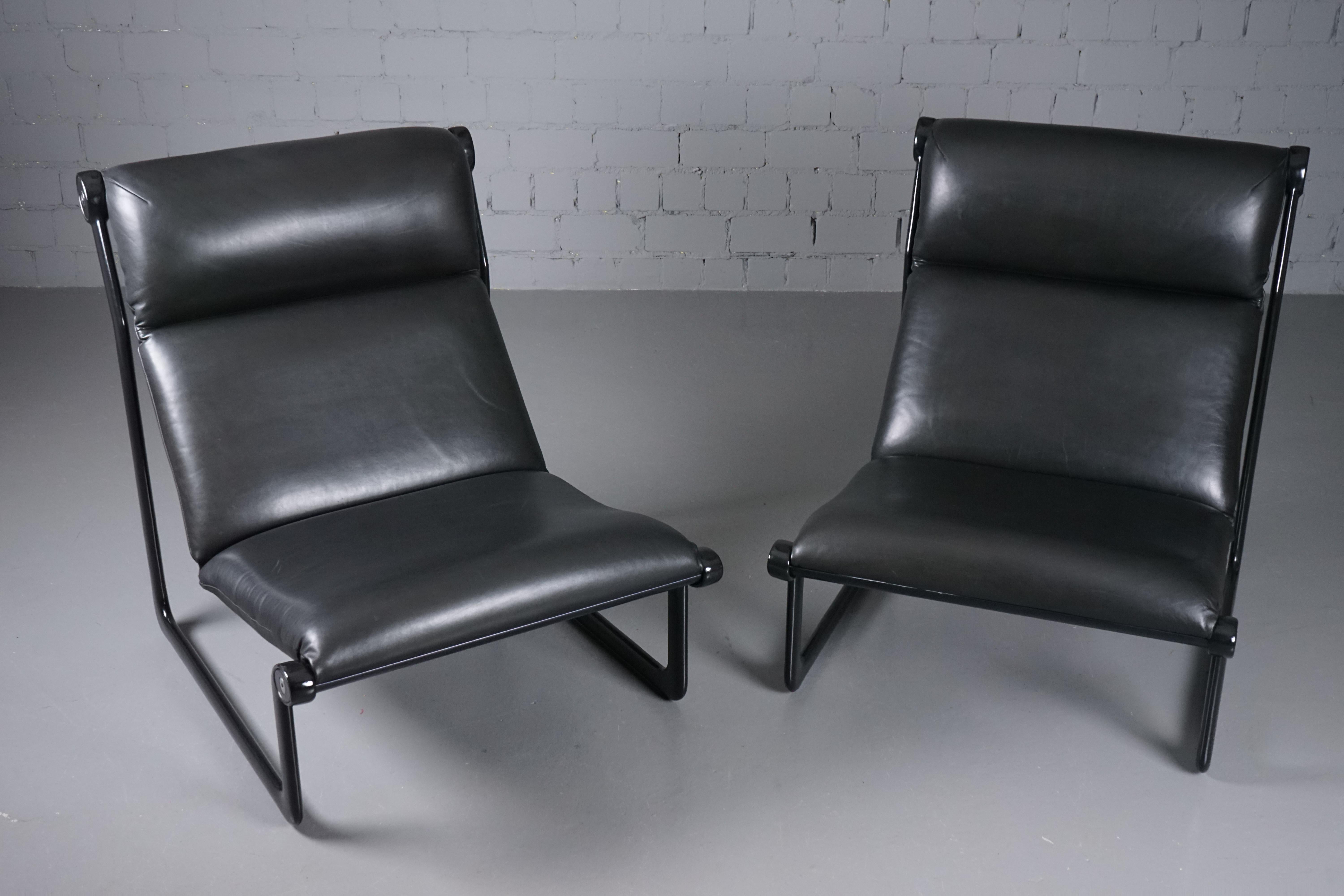 Arm Chair Modell 2001 by Bruce Hannah & Andrew I. Morrison for Knoll Set of 2 For Sale 2