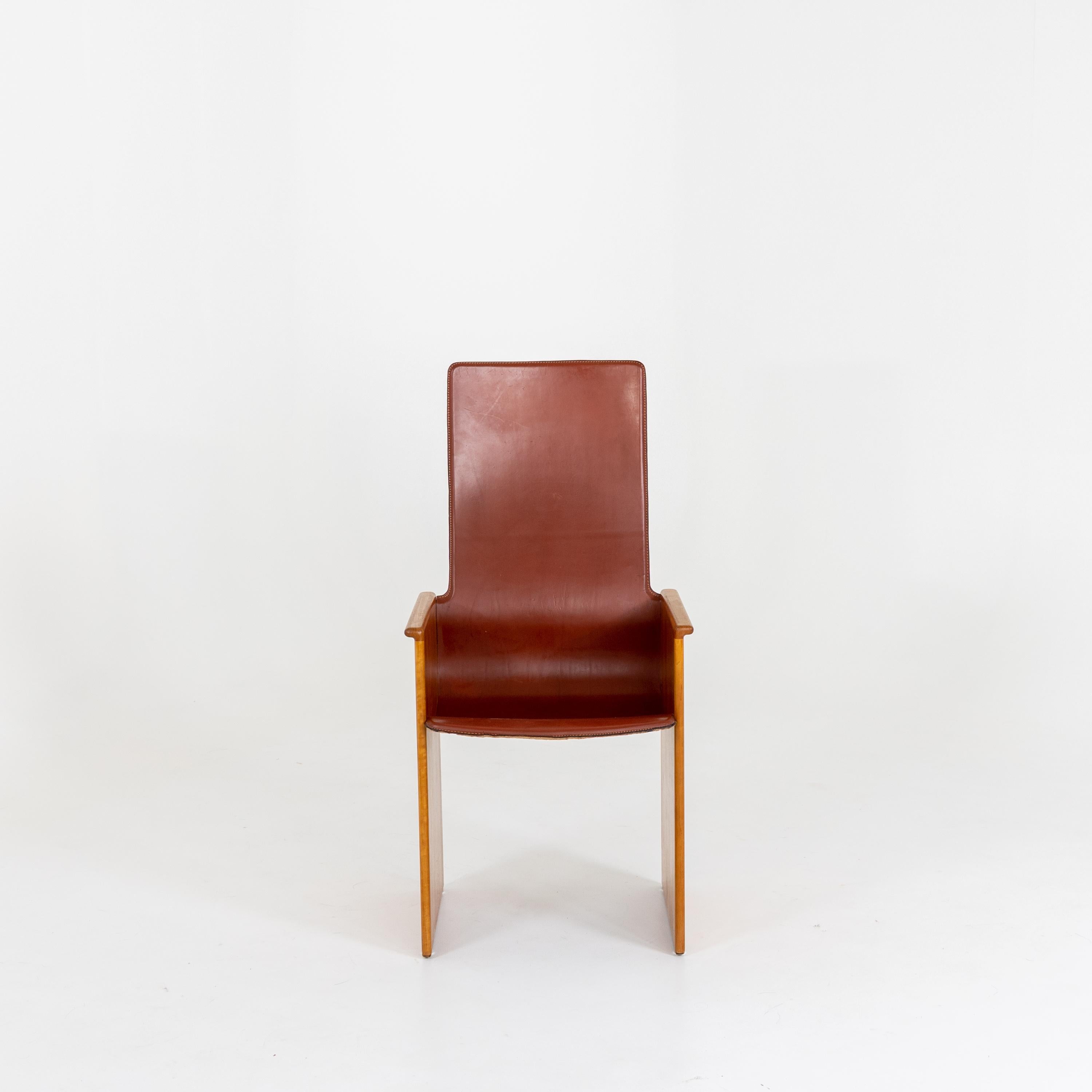 Leather Arm Chairs by Afra and Tobia Scarpa, 1960s