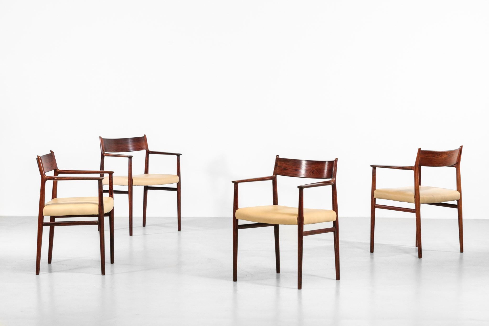 20th Century Armchairs by Arne Vodder for Sibast Scandinavian