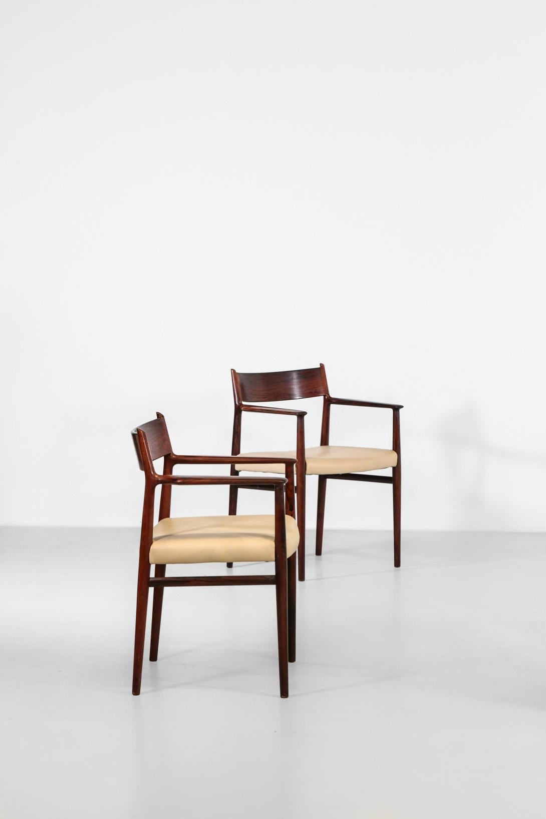 Leather Armchairs by Arne Vodder for Sibast Scandinavian