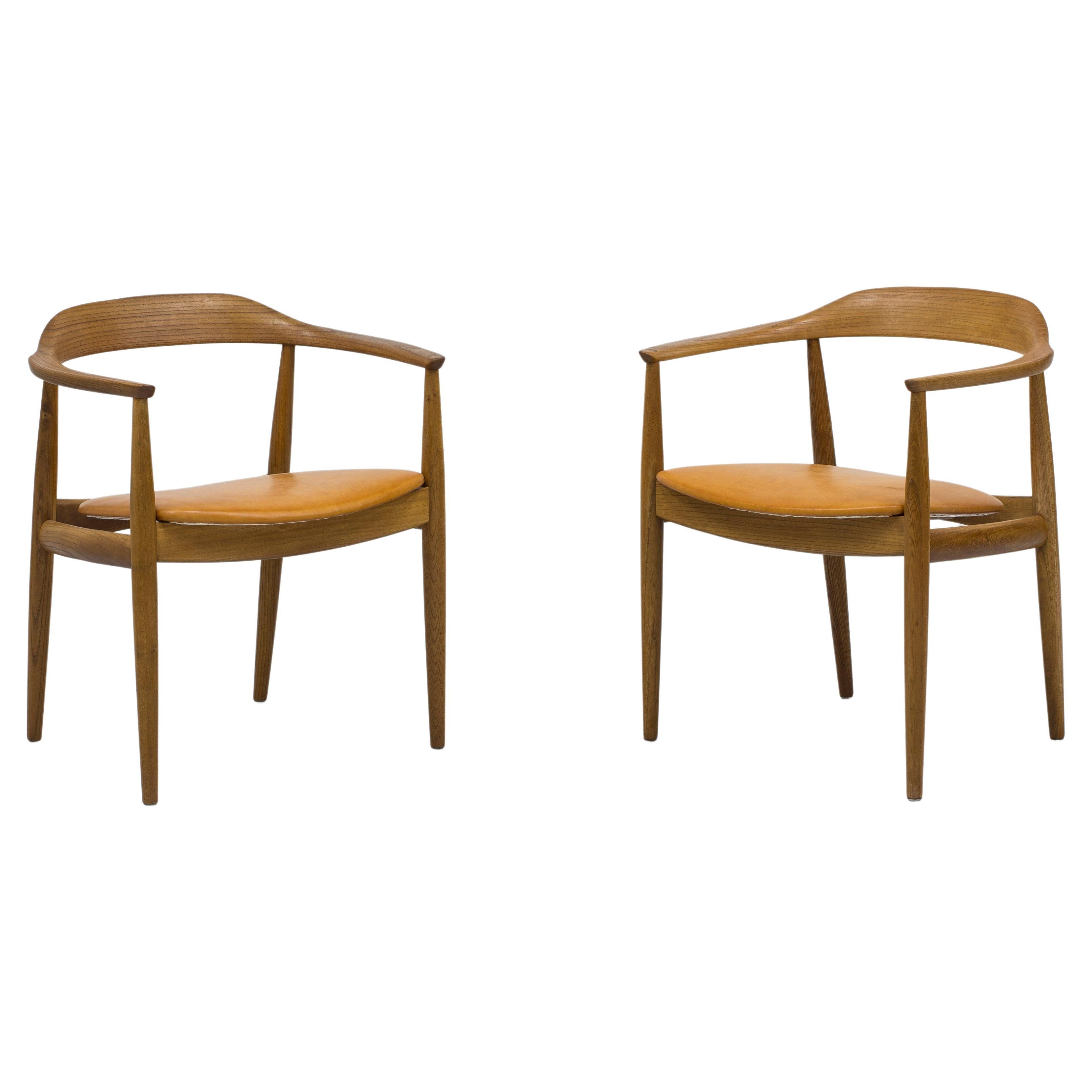 Arm chairs in elm by Arne Wahl Iversen, by cabinetmaker Niels Eilersen, Denmark For Sale