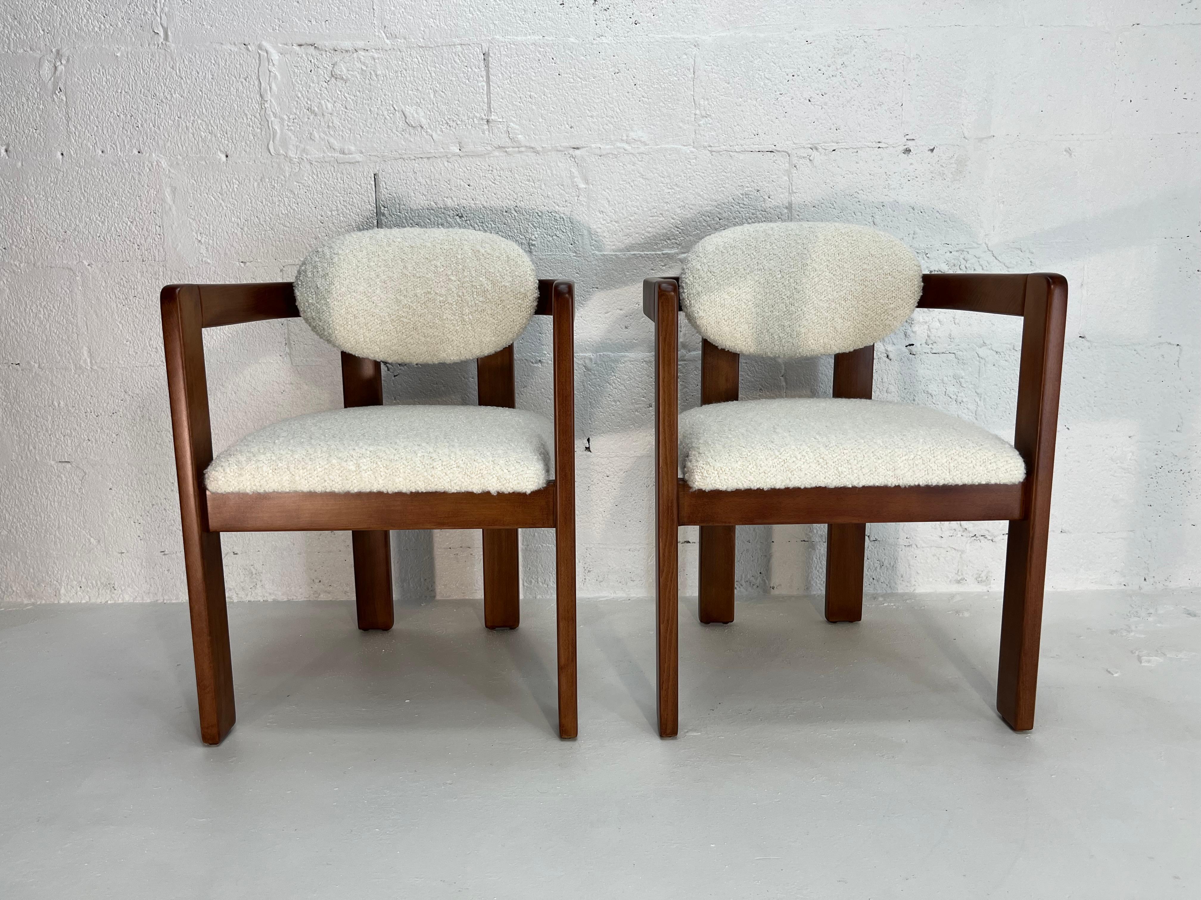 Sessel im Stil von Tobia Scarpa, Kravet Ivory Boucle, 1970er Jahre im Angebot 4