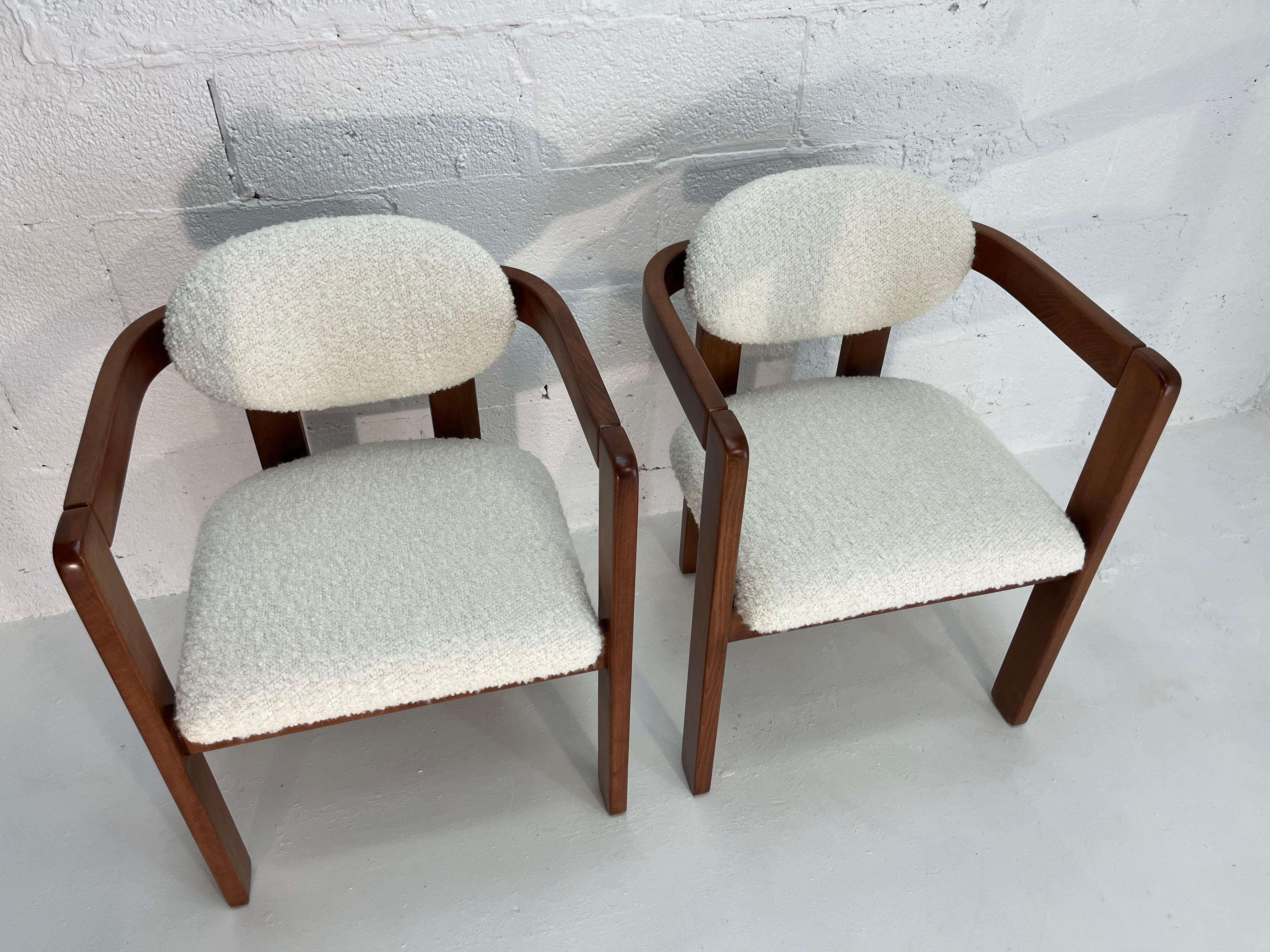 Sessel im Stil von Tobia Scarpa, Kravet Ivory Boucle, 1970er Jahre im Angebot 5