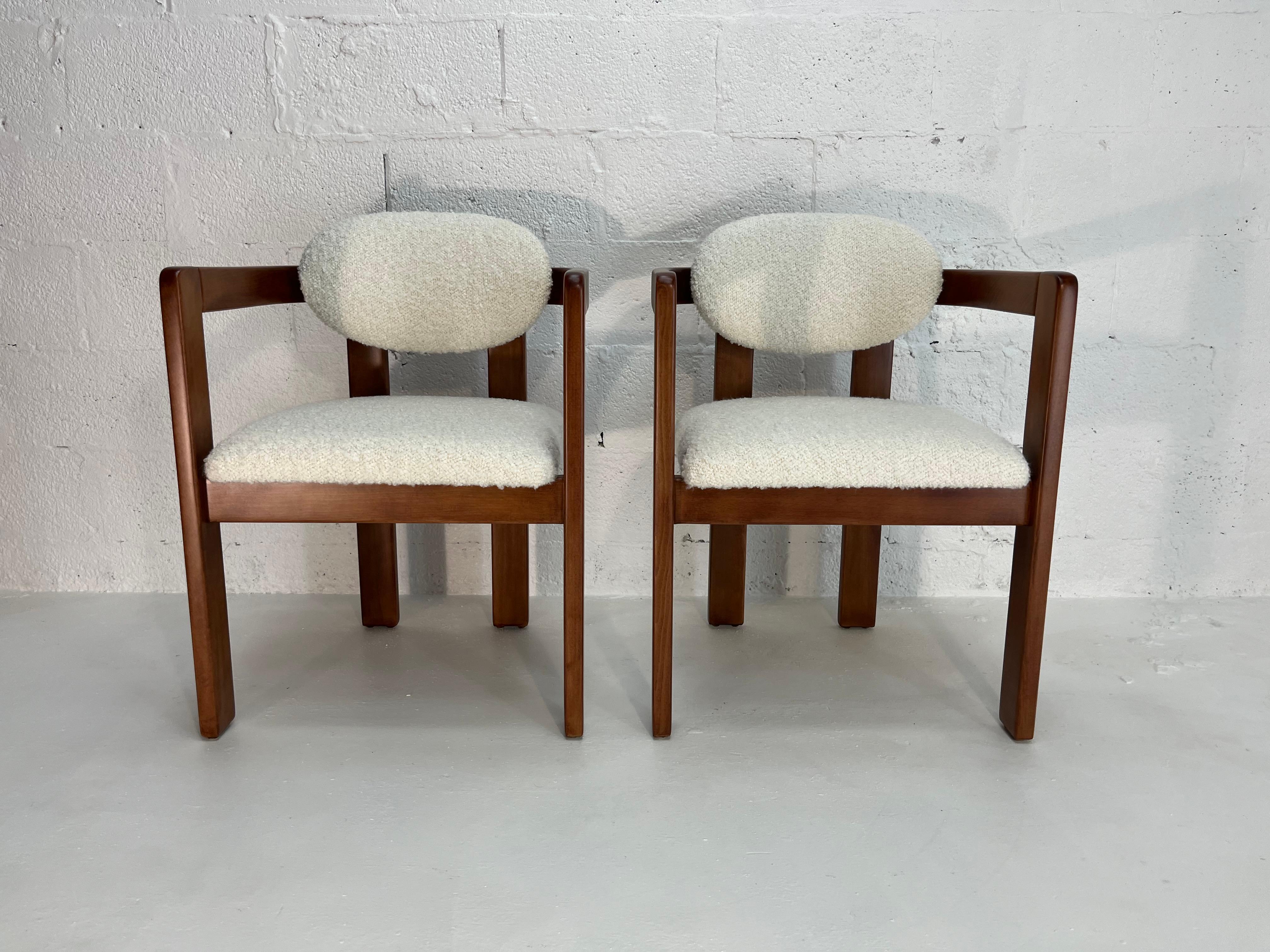 Sessel im Stil von Tobia Scarpa, Kravet Ivory Boucle, 1970er Jahre im Angebot 6