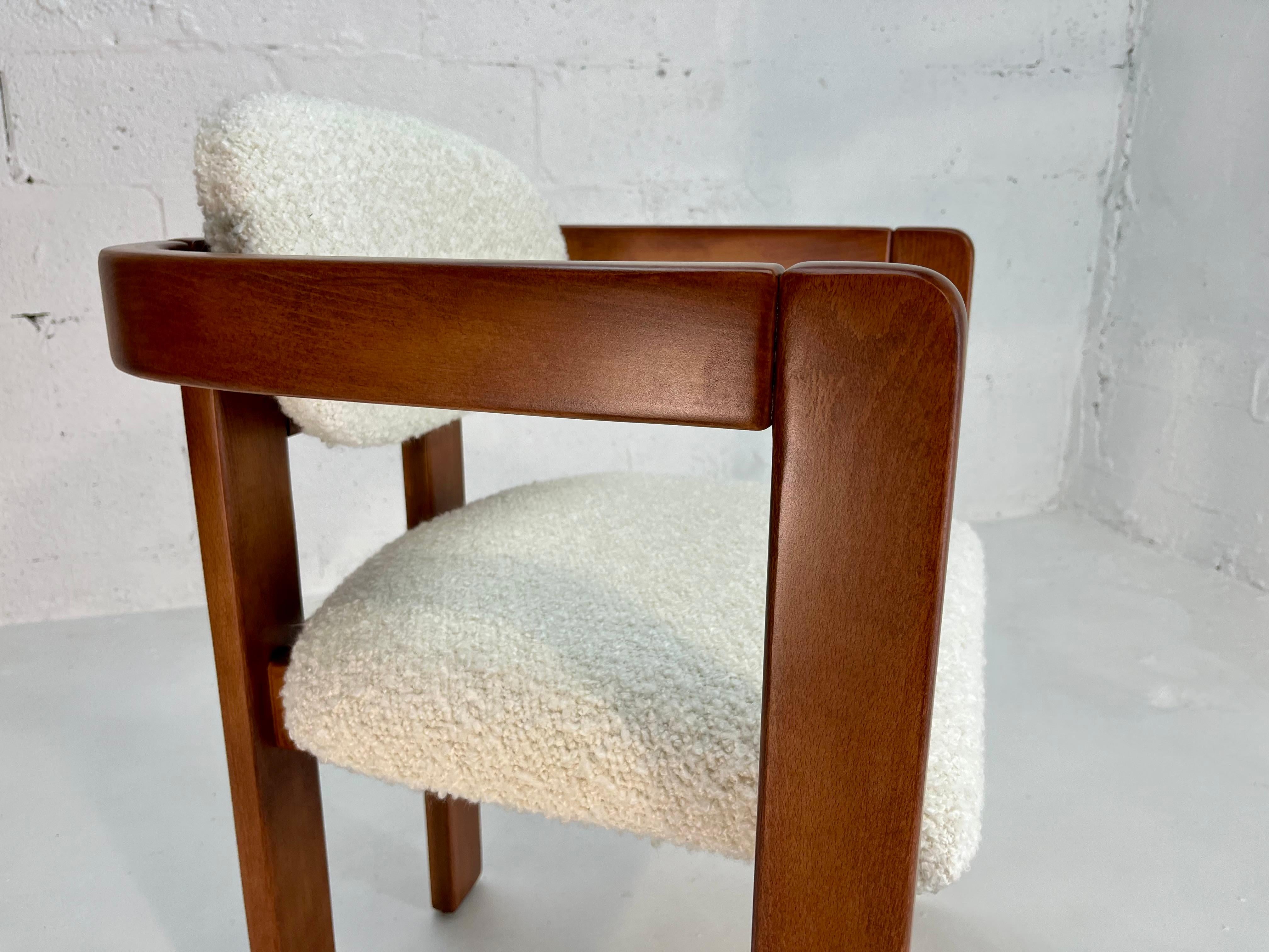 Arm Chairs in the style of Tobia Scarpa, Kravet Ivory Boucle, 1970s 7