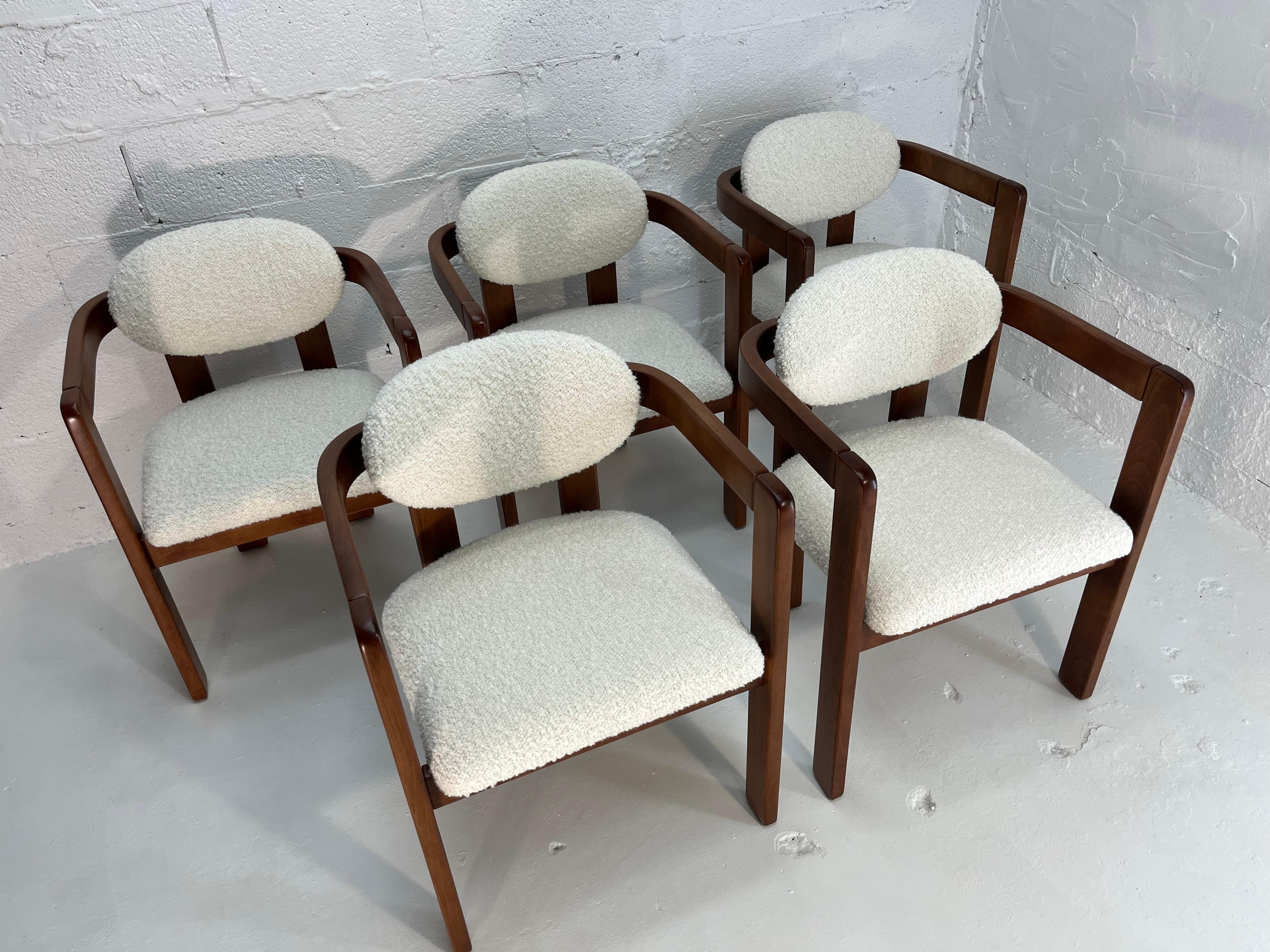 Sessel im Stil von Tobia Scarpa, Kravet Ivory Boucle, 1970er Jahre im Angebot 8