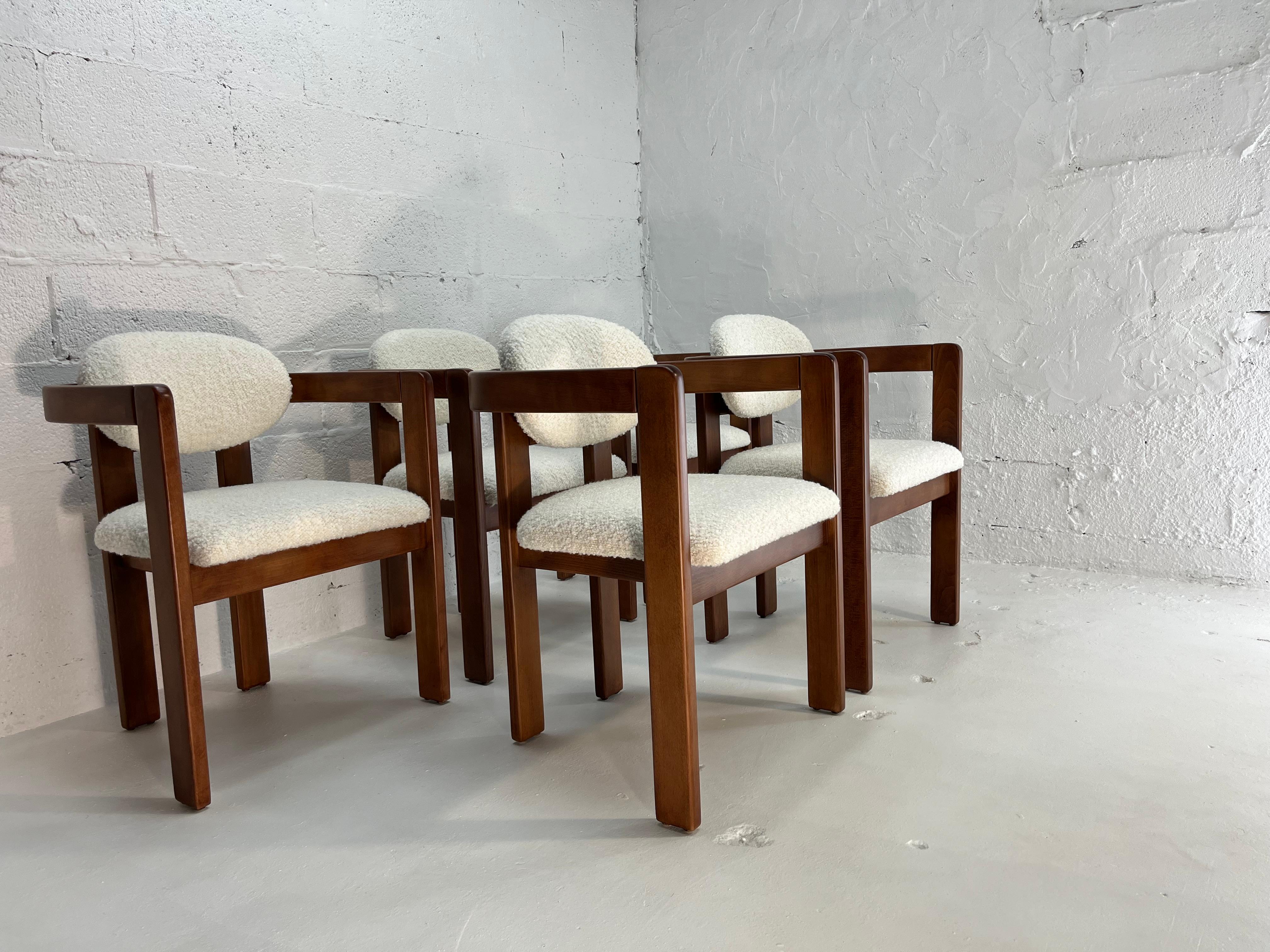 Sessel im Stil von Tobia Scarpa, Kravet Ivory Boucle, 1970er Jahre im Angebot 9