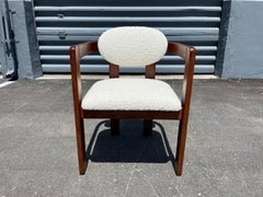 Arm Chairs in the style of Tobia Scarpa, Kravet Ivory Boucle, 1970s