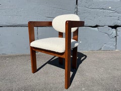 Arm Chairs in the style of Tobia Scarpa, Kravet Ivory Boucle, 1970s