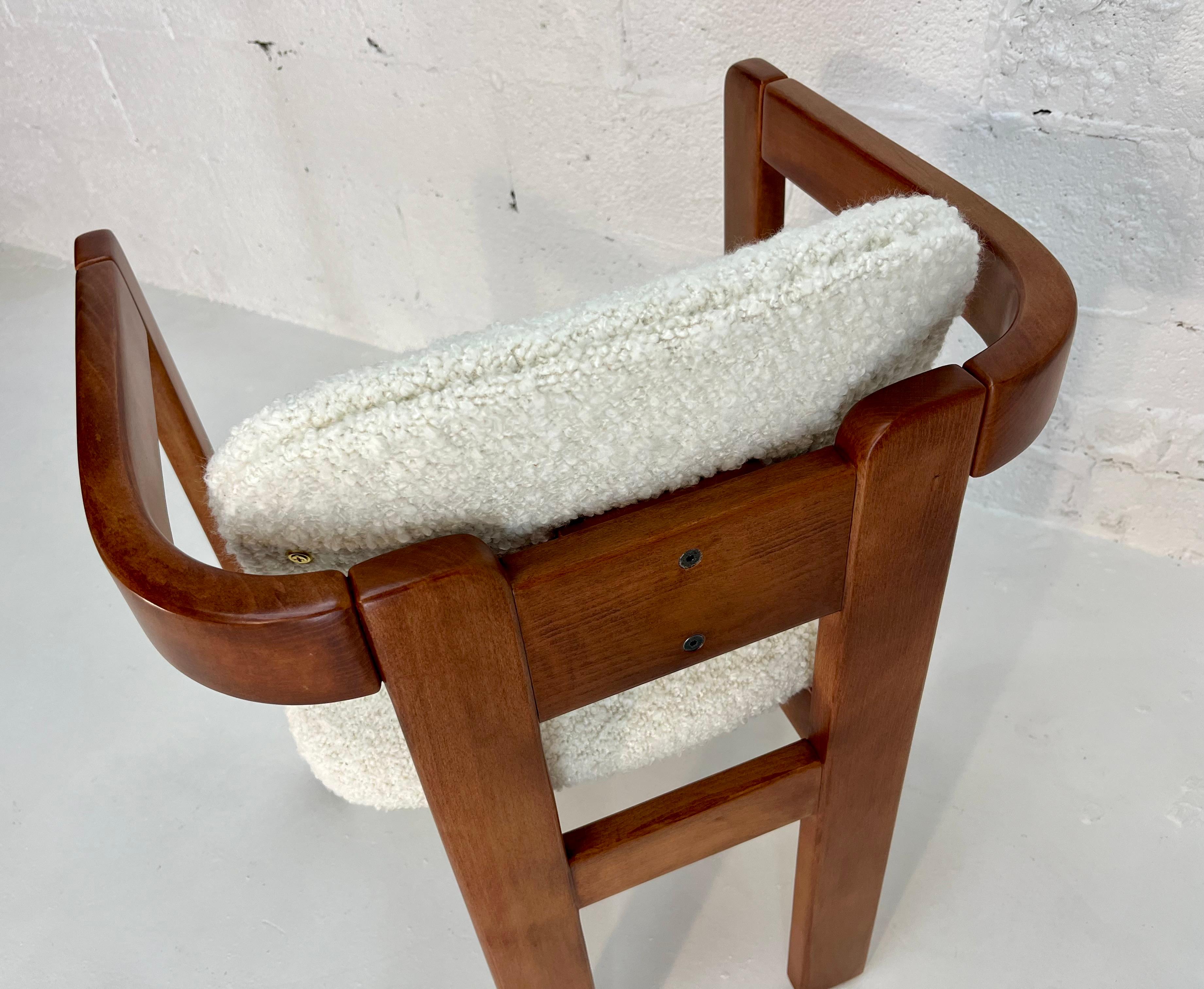 Sessel im Stil von Tobia Scarpa, Kravet Ivory Boucle, 1970er Jahre im Angebot 13