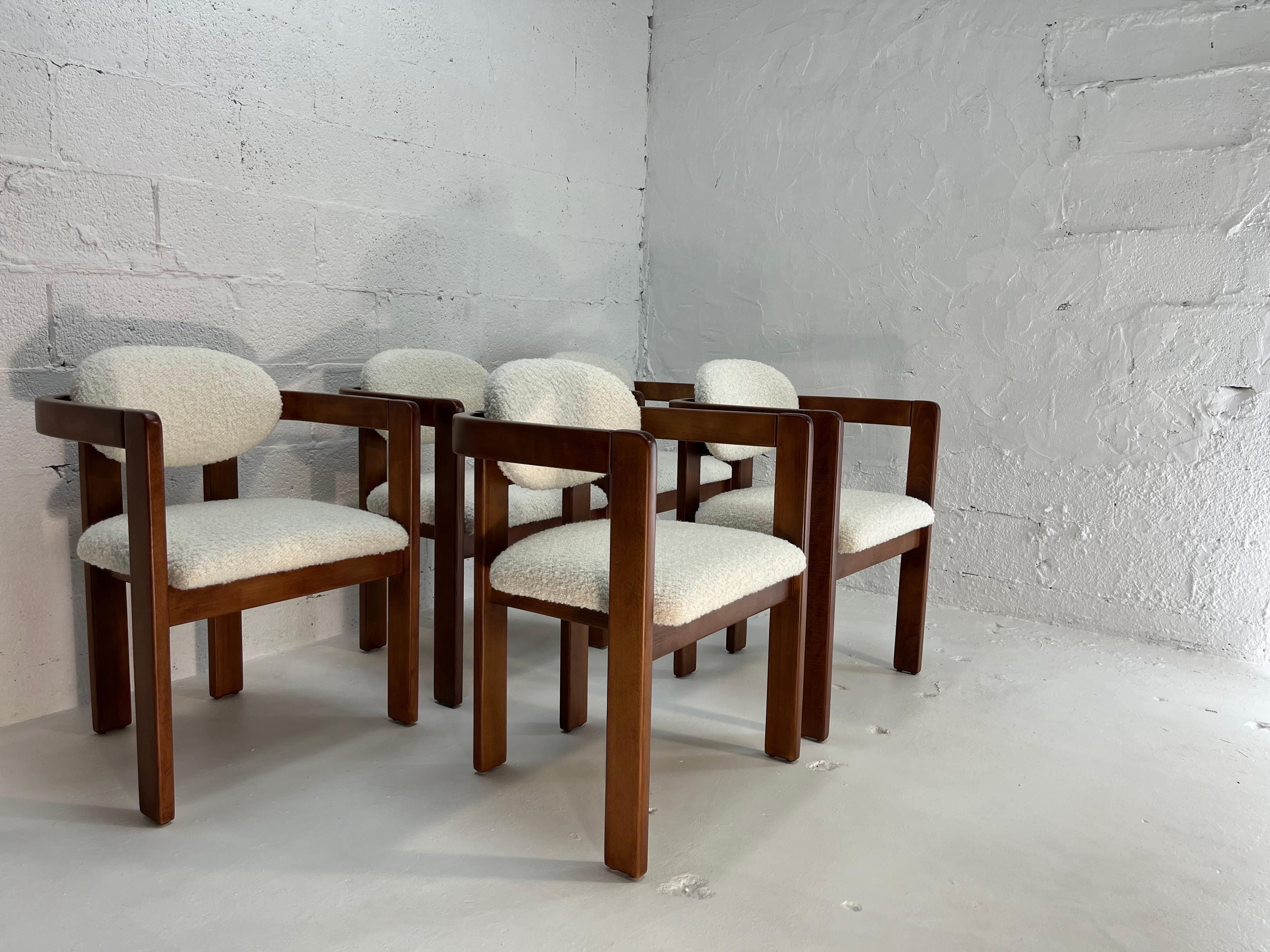 Sessel im Stil von Tobia Scarpa, Kravet Ivory Boucle, 1970er Jahre im Angebot 1