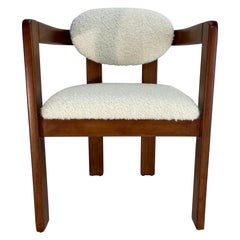 Arm Chairs in the style of Tobia Scarpa, Kravet Ivory Boucle, 1970s