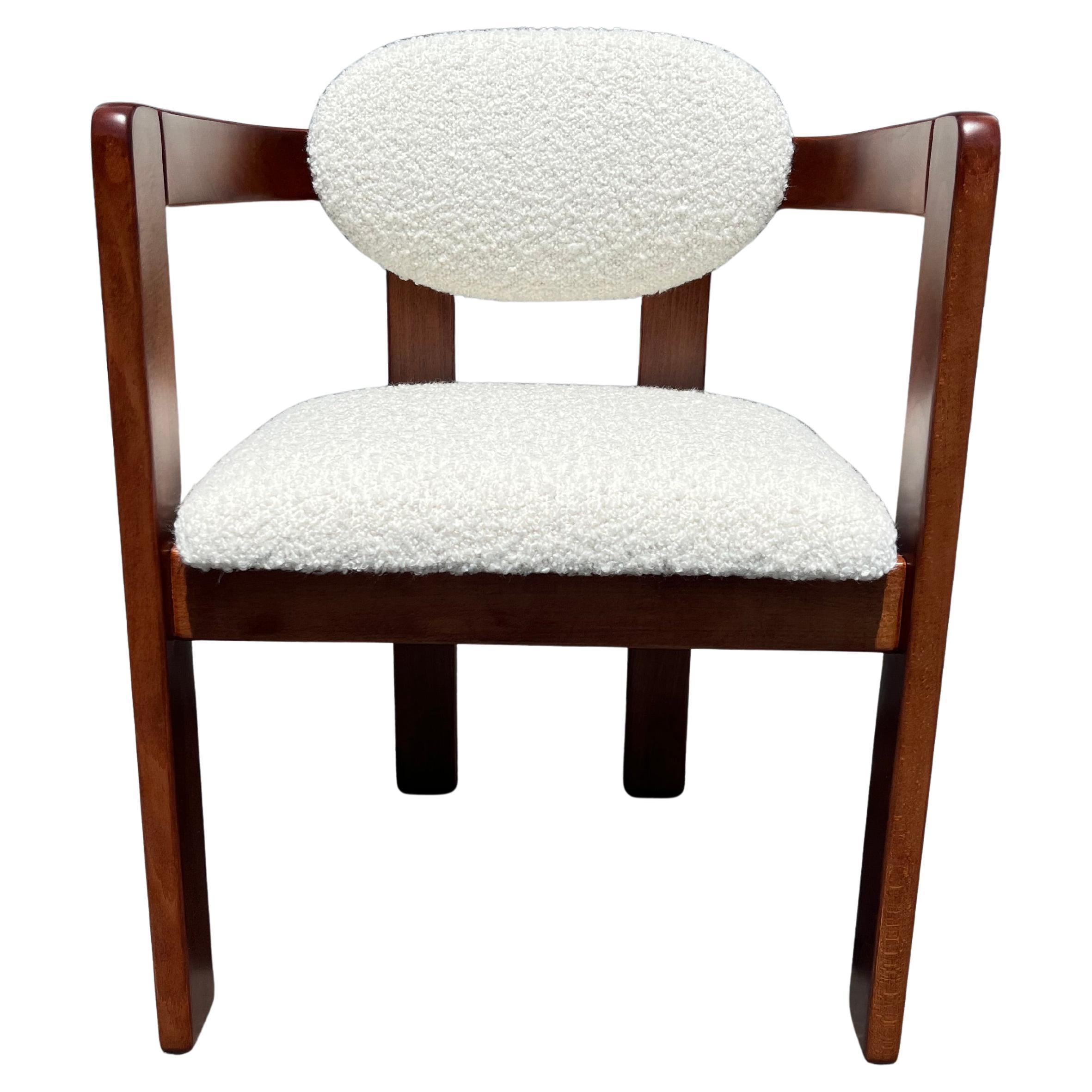 Arm Chairs in the style of Tobia Scarpa, Kravet Ivory Boucle, 1970s