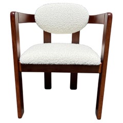 Arm Chairs in the style of Tobia Scarpa, Kravet Ivory Boucle, 1970s