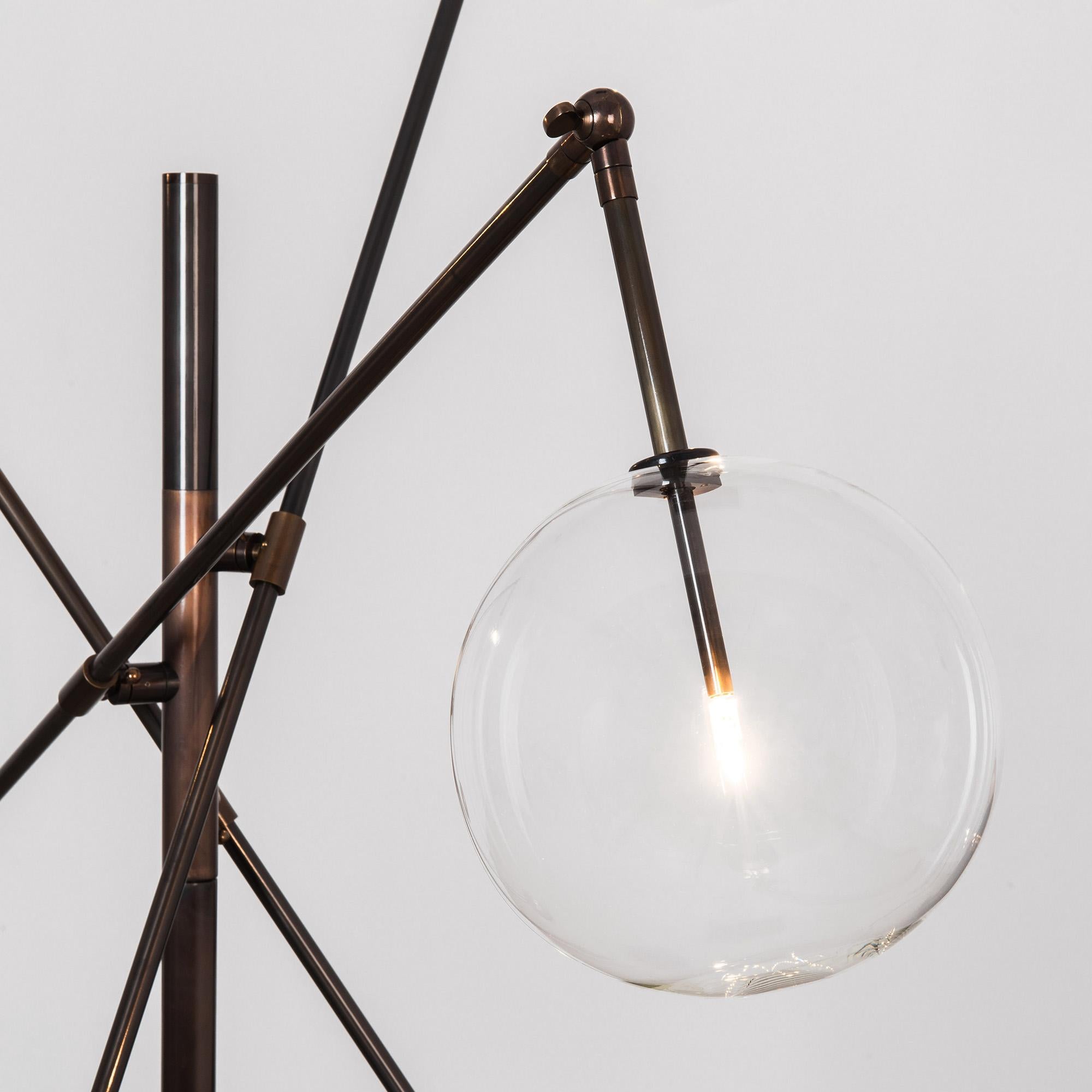 Metal Milan 1 Arm Floor Lamp by Schwung