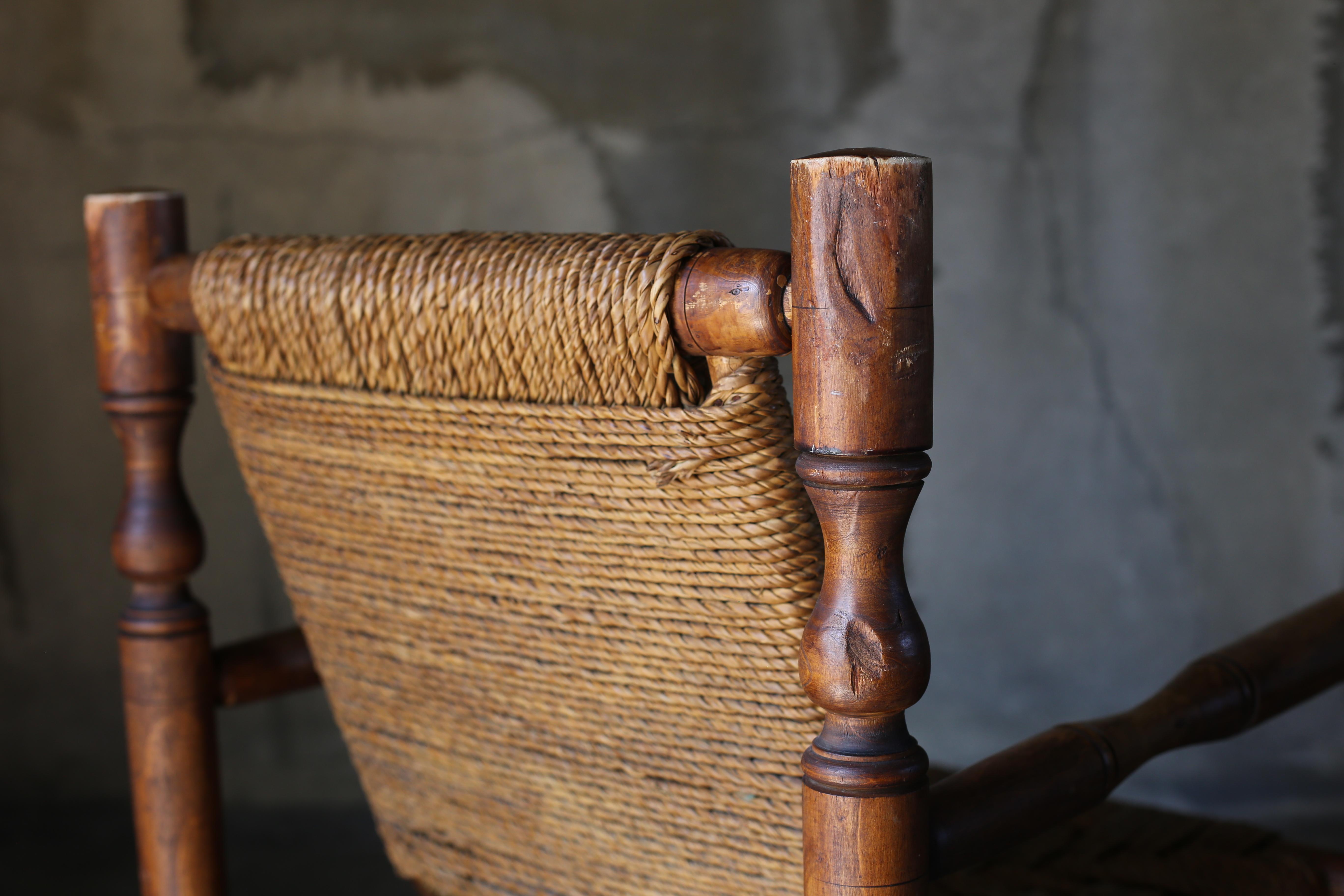 Woodwork Arm Lounge Chair by Audoux-Minet