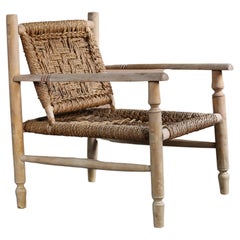 Arm Lounge Chair by Audoux-Minet, Unpainted