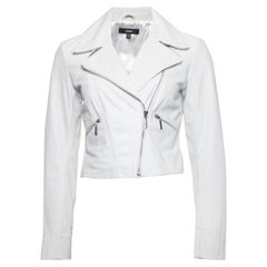 Arma, chaqueta de cuero blanco