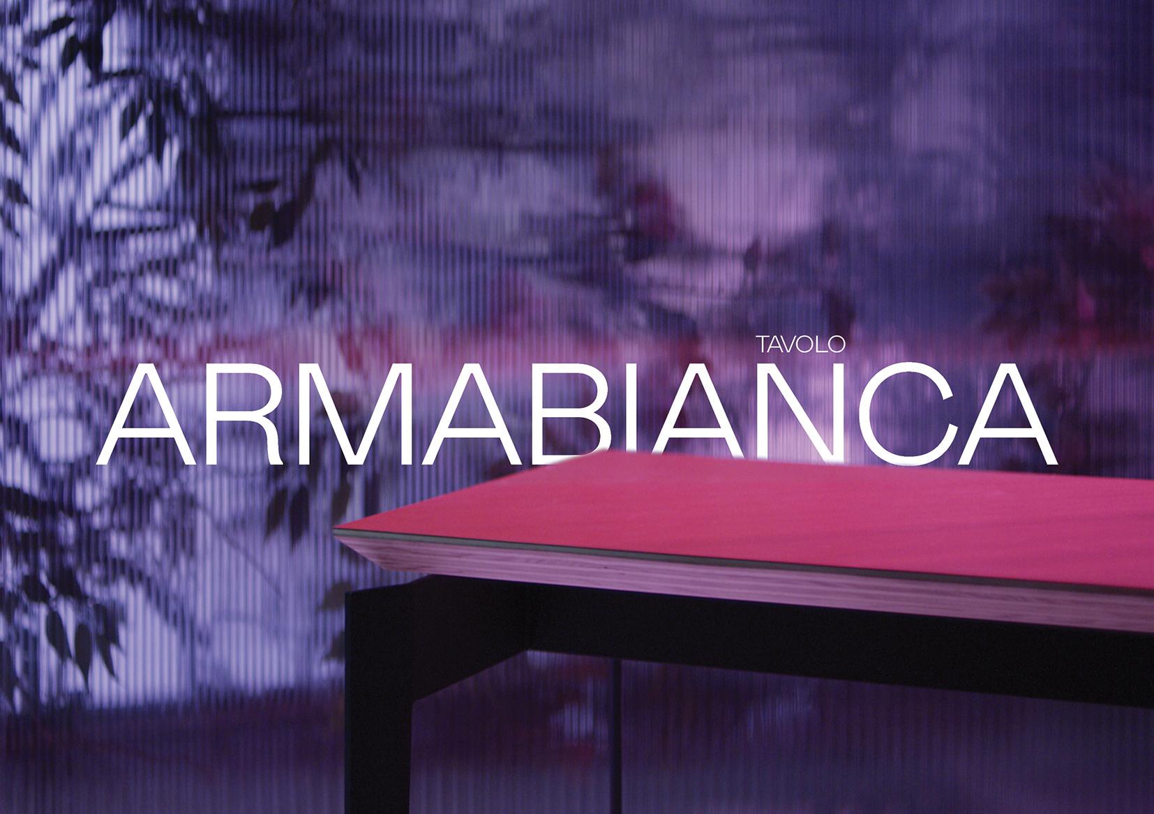 Table italienne contemporaine en acier et contreplaqué, Armabianca 01 par Errante en vente 2