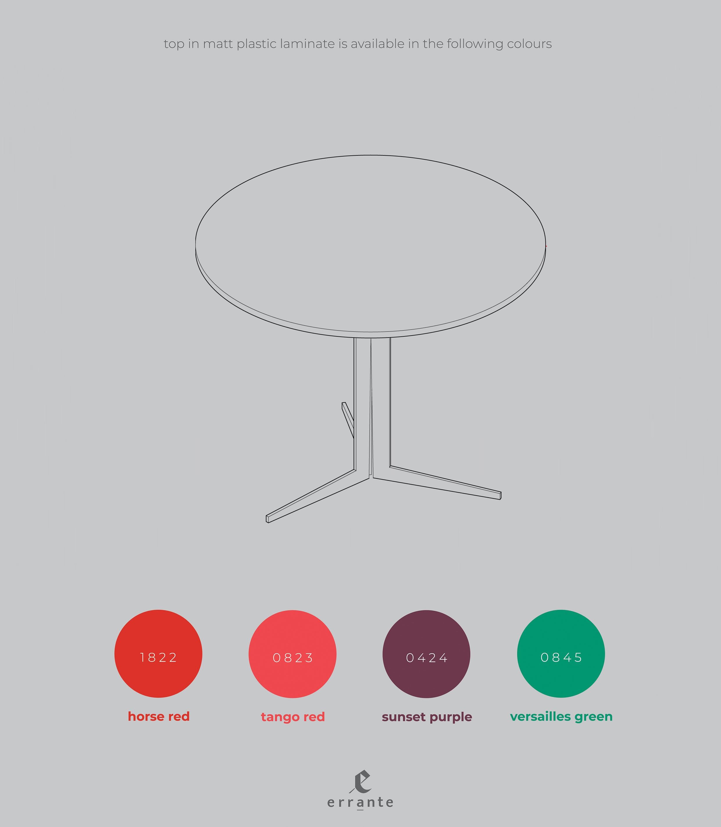 Table ronde italienne contemporaine en acier et contreplaqué, Armabianca 02 par Errante en vente 1