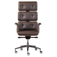 Armadillo 1 Dark Brown High Back Swivel Office Armchair by Rainer Bachschmid