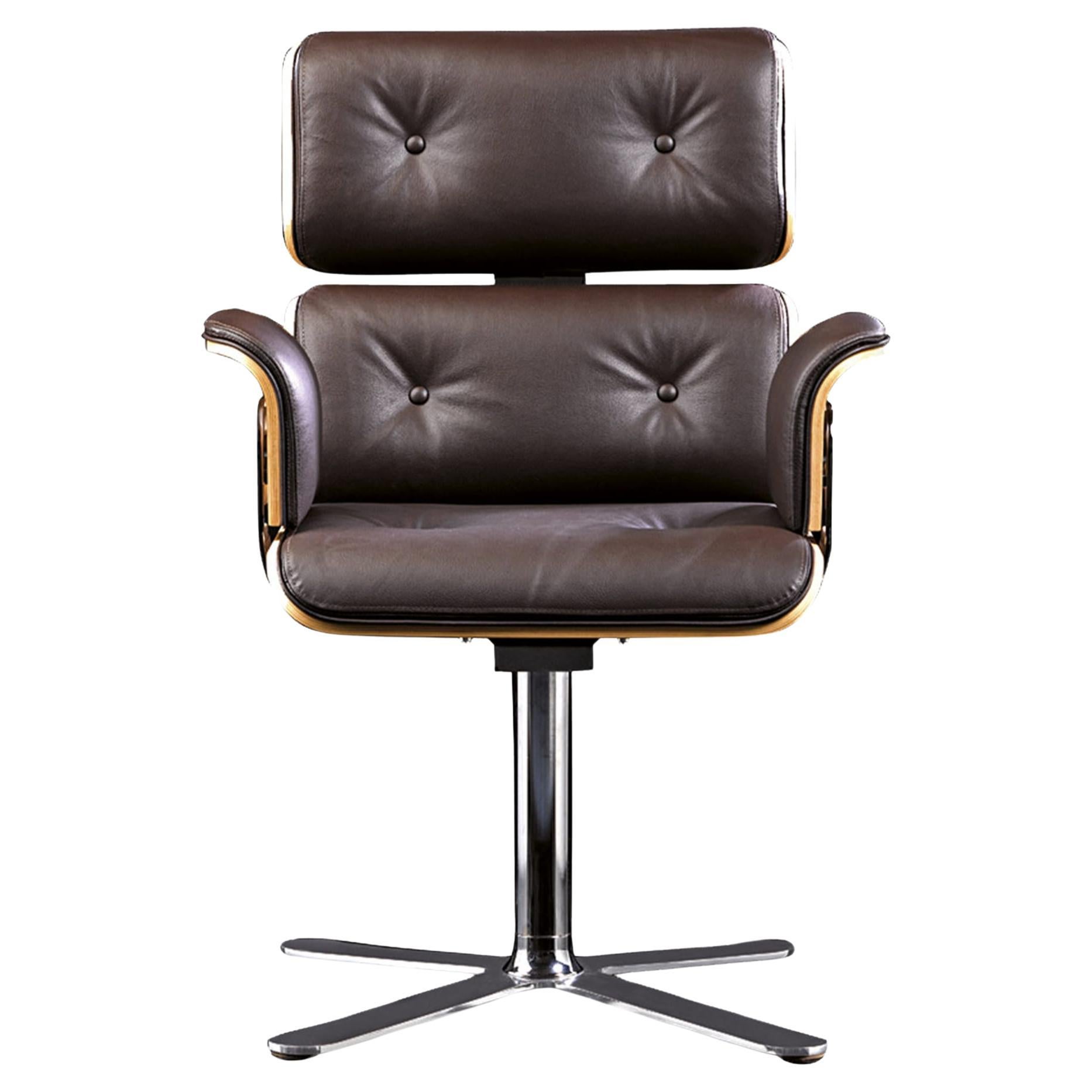 Armadillo 5 Dark Brown Office Armchair by Rainer Bachschmid For Sale